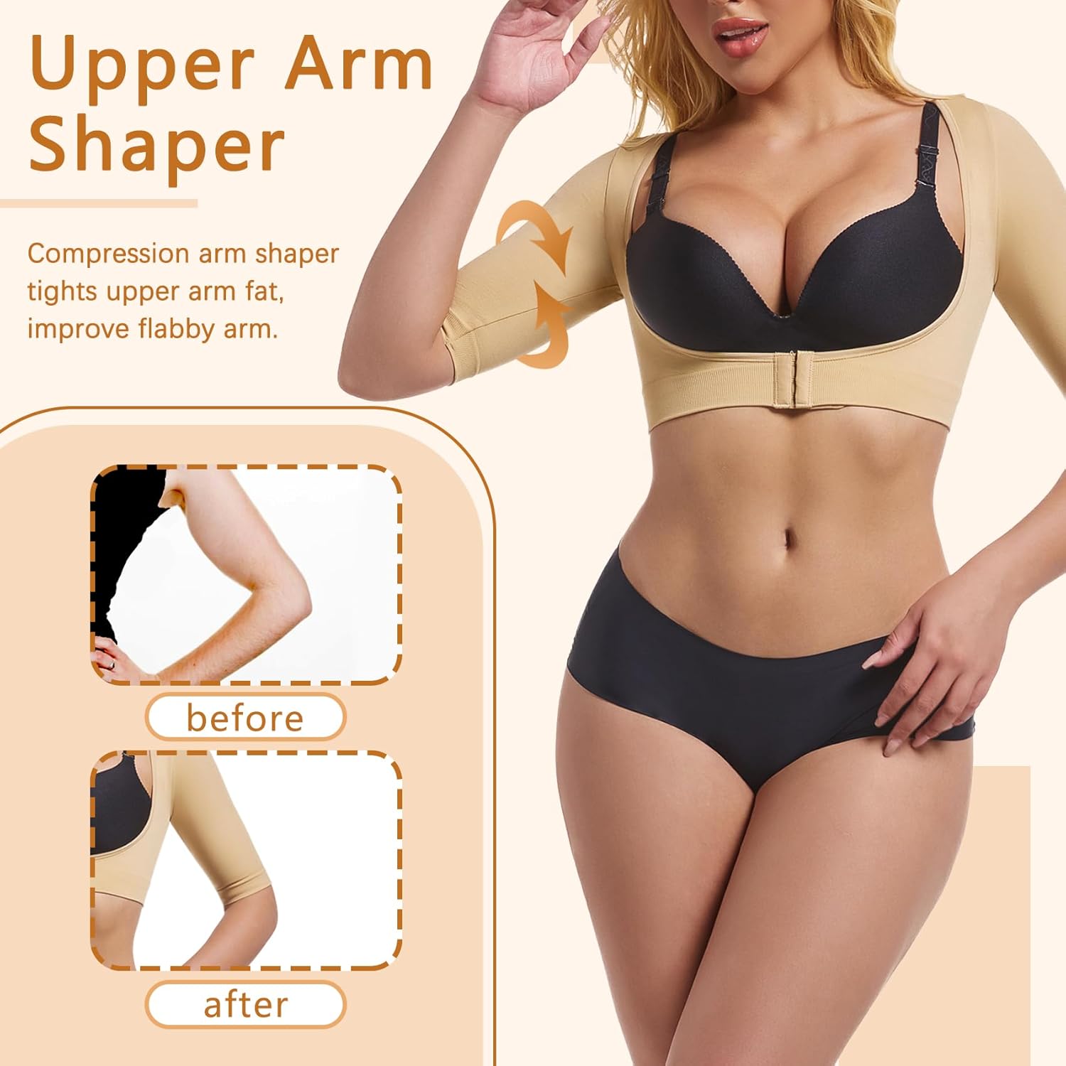 Upper Arm Shaper Compression Sleeves For Women Lipo Faja Post Surgery Slimming Posture Corrector Tops Shapewear - Image 3