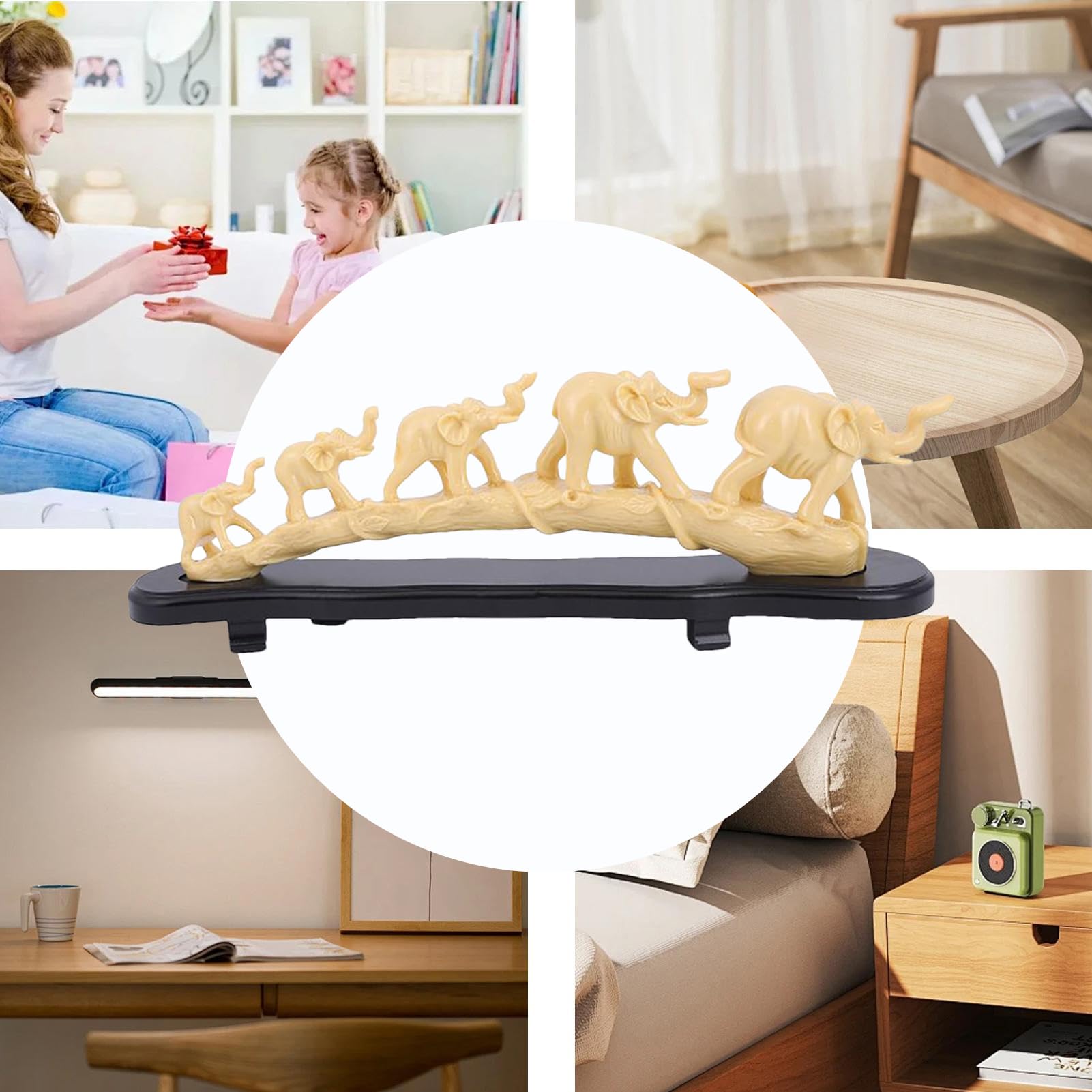 Elefanten Wohndeko Harz Tier Sammlerfigur Skulptur Deko | Elefantenfigur Statue Schreibtisch Bücherregal Flur Wohnzimmer Schlafzimmer Zuhause Flur Bücherregal Zuhause Feiertag