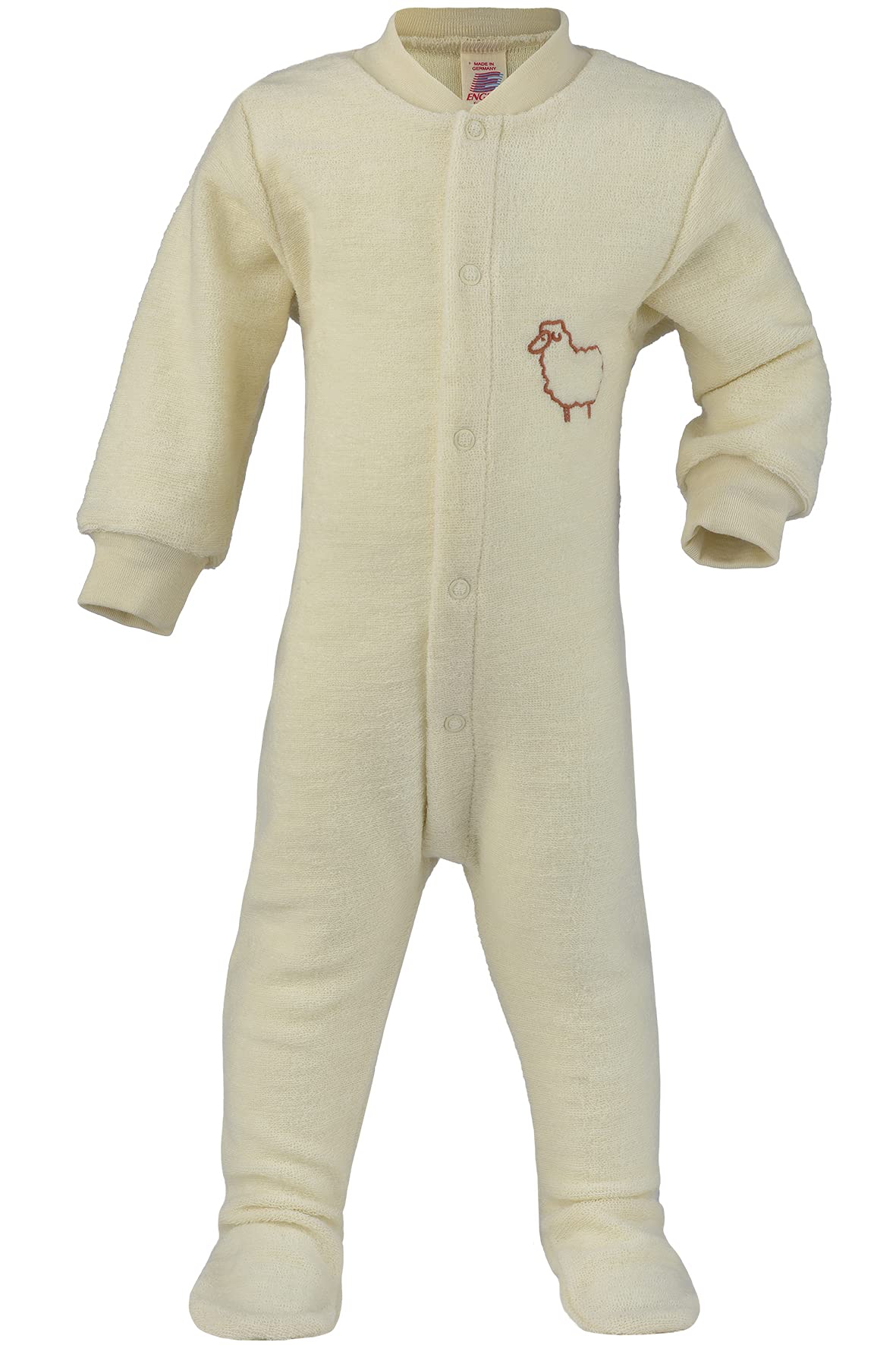 Engel Natura, Merino niemowlęta / małe dzieci piżama frotte, 100% wełna (kbT), można prać w pralce, naturalny, 62-68