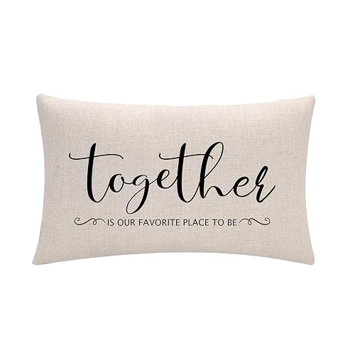 ULOVE LOVE YOURSELF Home Quotes Lumber Decorative Pillowcases Together is