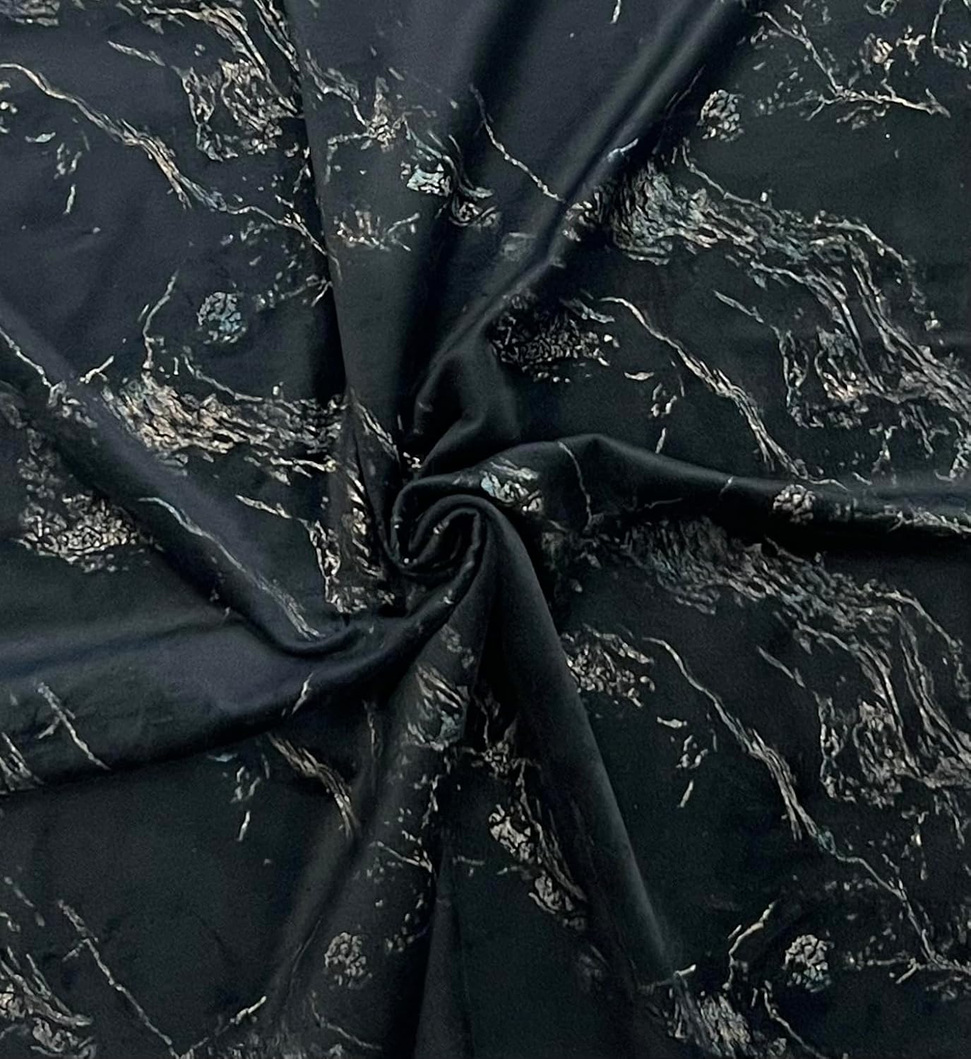 Extra long Italian Marble velvet curtains 7-25 ft long, custom made (100"Wx144"L, Cream Howlite)