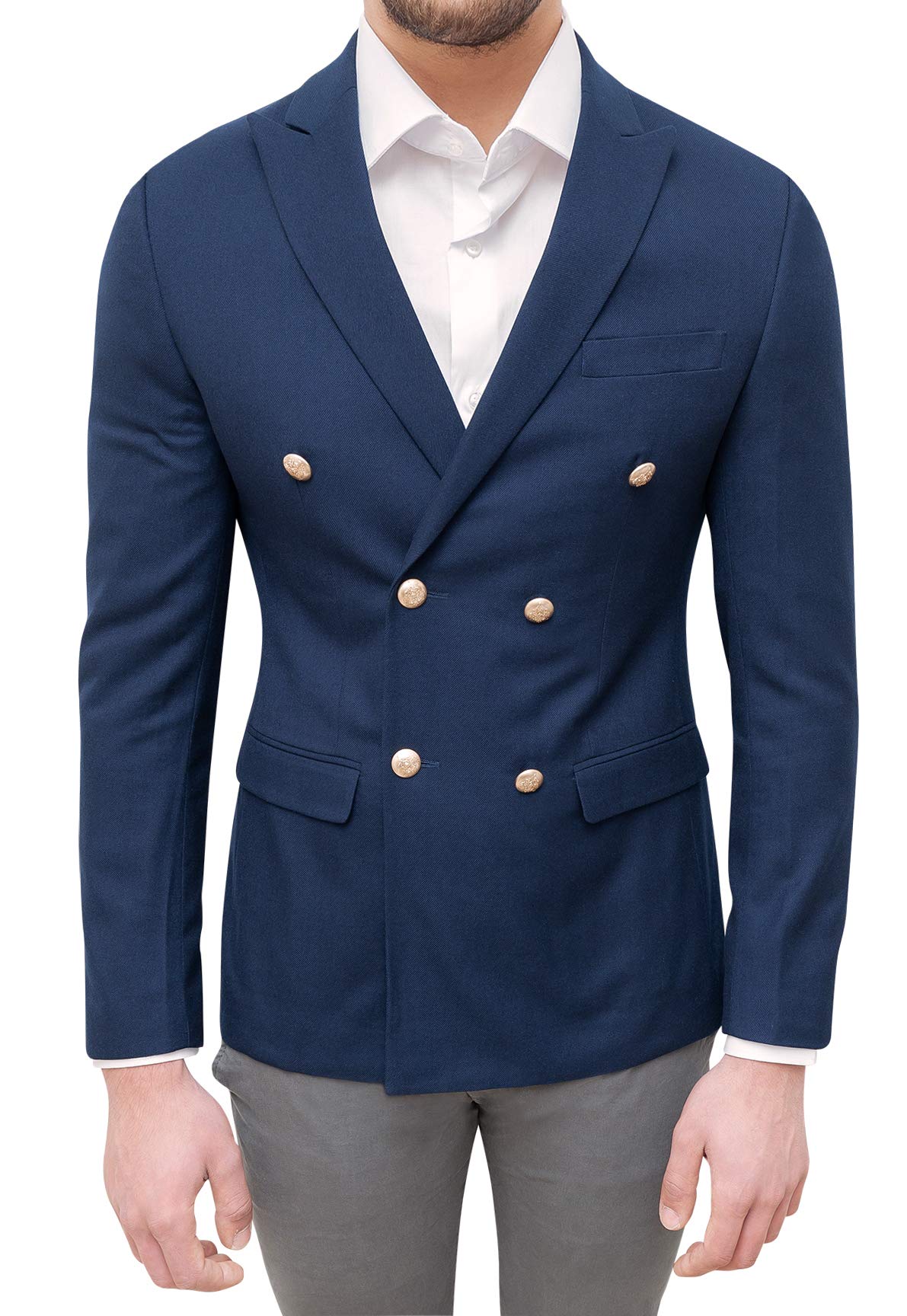 Chaqueta Evoga azul informal de vestir turquesa XL para cenas y eventos 2