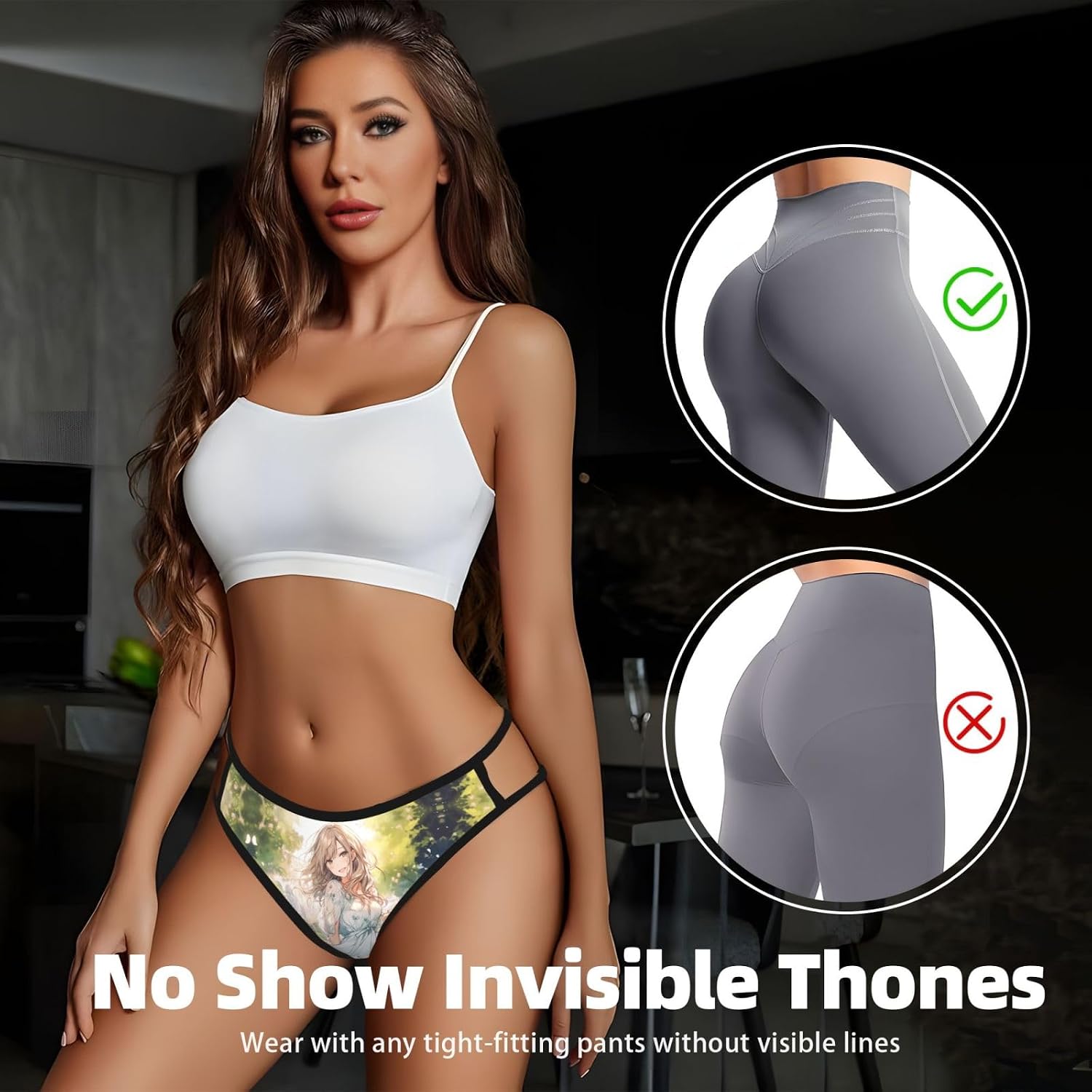 You Are Beautiful2 Print Sexy Underwear G String Thongs For Women Low Rise No Show Workout Panties For Sports And Yoga