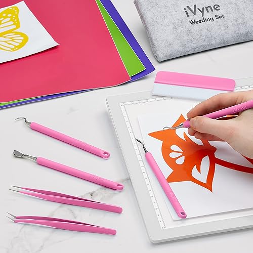 Miniatura 7 de iVyne Juego completo de almohadillas de luz recargables A4, herramientas de deshierbe para vinilo, colector de desechos de deshierbe para máquinas