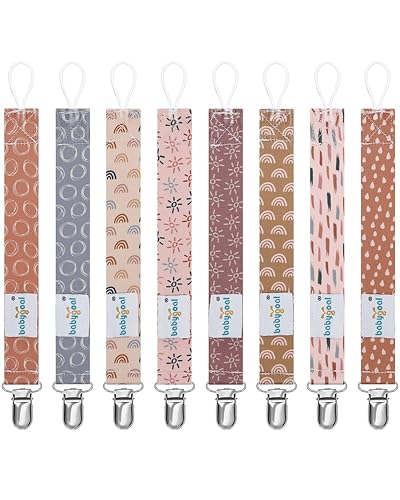 Miniatura 14 de Babygoal Clips para sujetar chupetes, paquete de 6 unidades para niños y niñas, se adapta a la mayoría de los chupones y Binkies 6MP10 02 Color