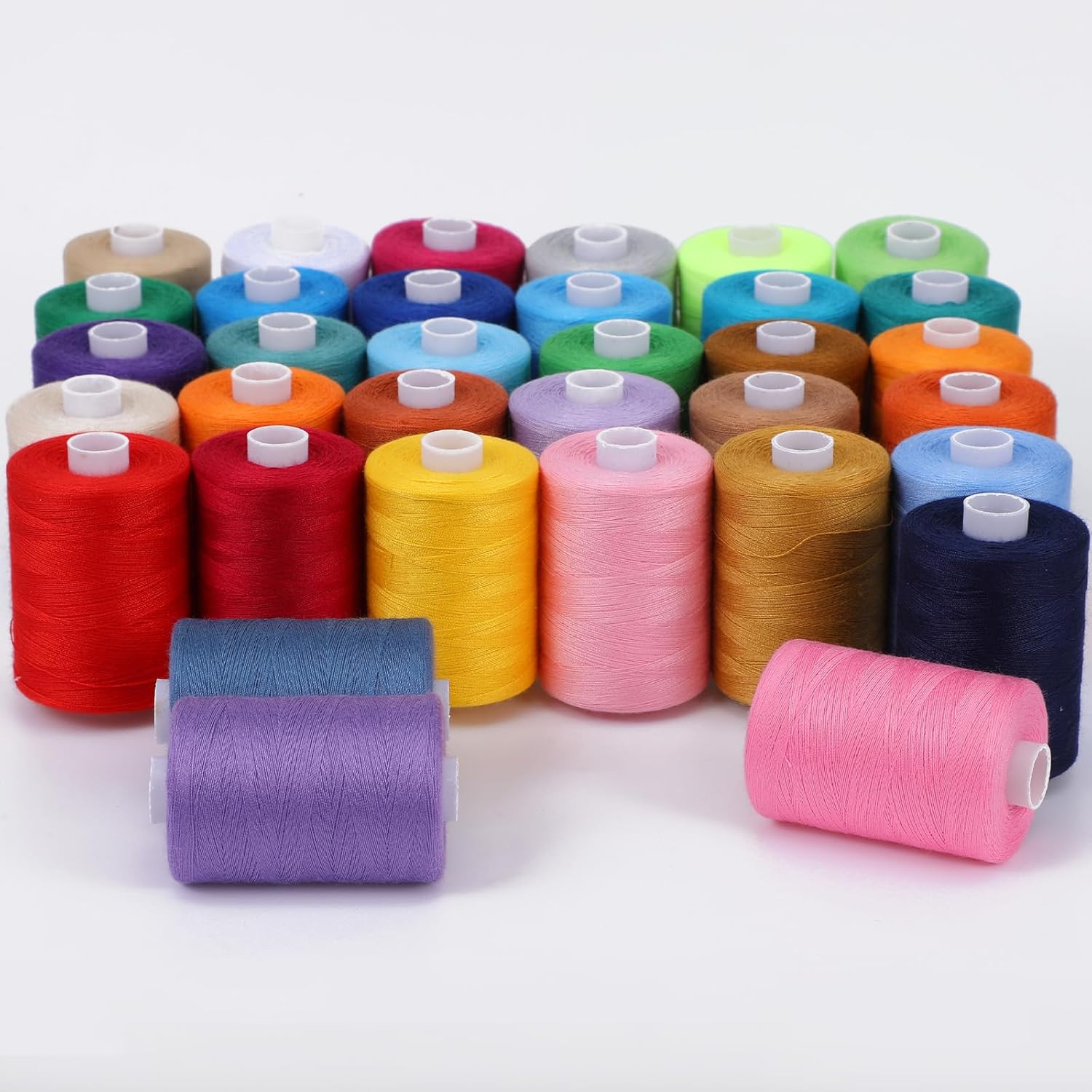 All Purpose Sewing Thread Spools Set 42 Spool Assorted 1000 Yards Polyester Threads for Sewing Handy Polyester SewingsThreads for DIY Sewings Machine Embroidery Machine HandSewing