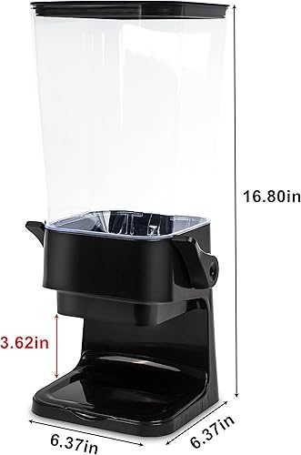 Miniatura 4 de Dispensador de cereales de 5L para encimera con tapas, contenedores de organización y almacenamiento para cocina y despensa, dispensador de arroz