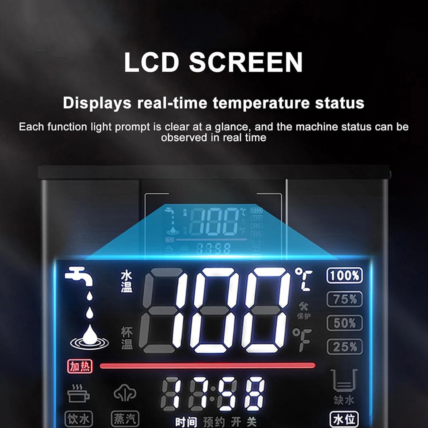 12L Commercial Milk Frother Steamer Automatic Boiling Water Machine Electric Coffee Foam Making Machine for Coffee(Black,220V)