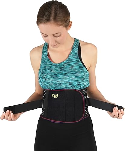 Miniatura 3 de SOLES Corsé lumbosacro  Soporte de neopreno ajustable  Corsé para ayudar a aliviar el dolor de espalda, apoyar la fuerza del núcleo  Promueve la