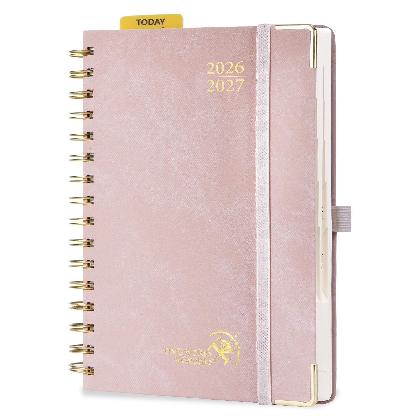 POPRUN 2026-2027 Academic Diary Day to Page A5 Spiral Bound Hard Cover
