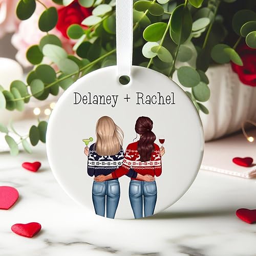 Miniatura 10 de Adorno personalizado para mejor amigo, adorno de amigo, adorno personalizado, regalo de larga distancia, adorno de Navidad, amistad, BFF