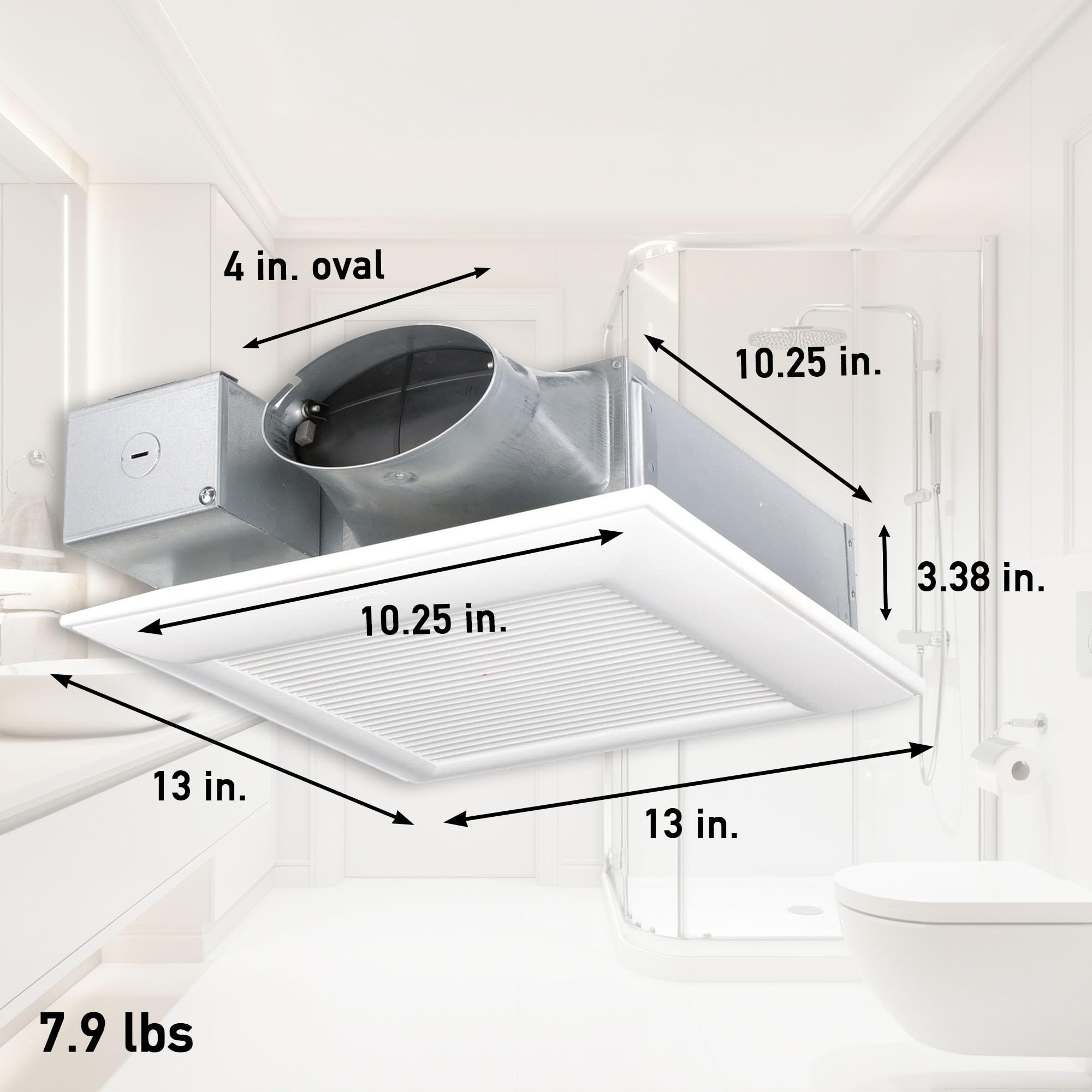 Panasonic WhisperValue DC Fan with Multiple Speed Settings