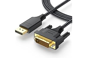 DisplayPort to DVI Cable, 6ft DP Display Port to DVI D Cable...