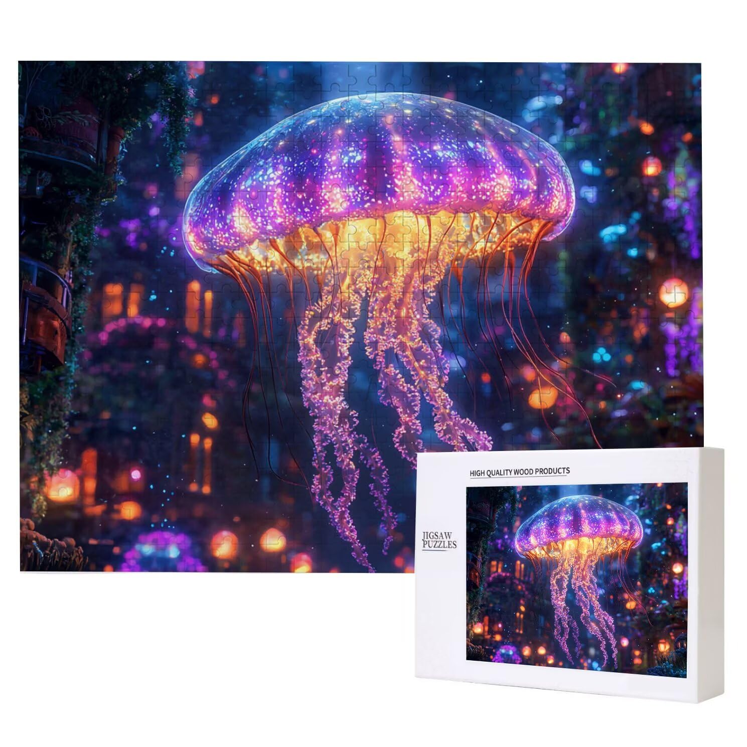 Jigsaw Puzzle, 6000 Pezzi Puzzle Classici, Medusa Puzzle Rilassamento Intelligence, Mpossibile Difficile Puzzles impegnativo per adulti Puzzles per Gioco Familiare, Regalo per Amore Amico Viola K0F924