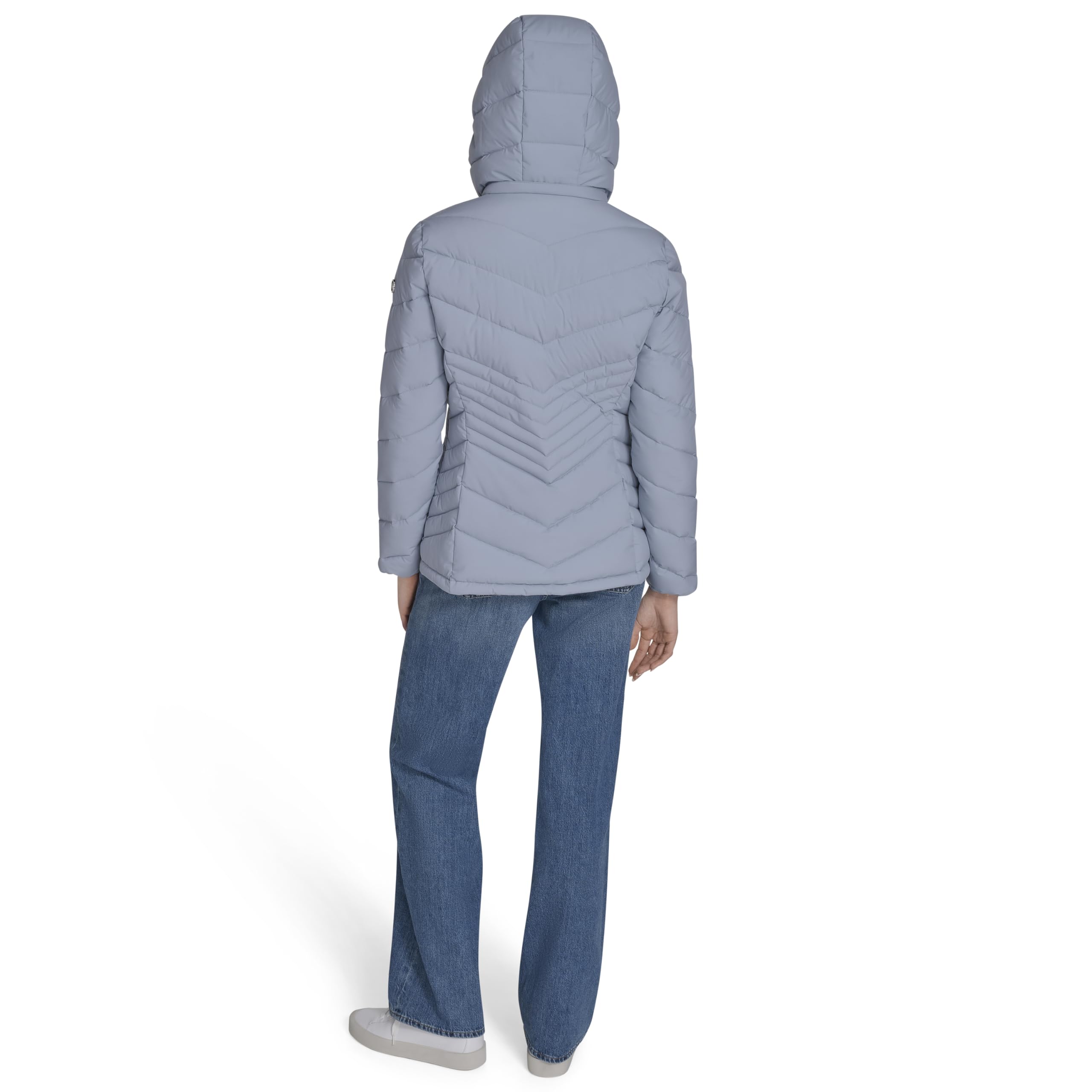 Calvin Klein Lightweight Quilted Hooded Puffer Coat – Stretch Winter Jacket With Pockets Parka Donna (Pacco da 1)