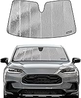 Vista 15 de Parasol de parabrisas para Honda Civic 2016-2021 Touring Type R con cámara, reversible, plateado/negro