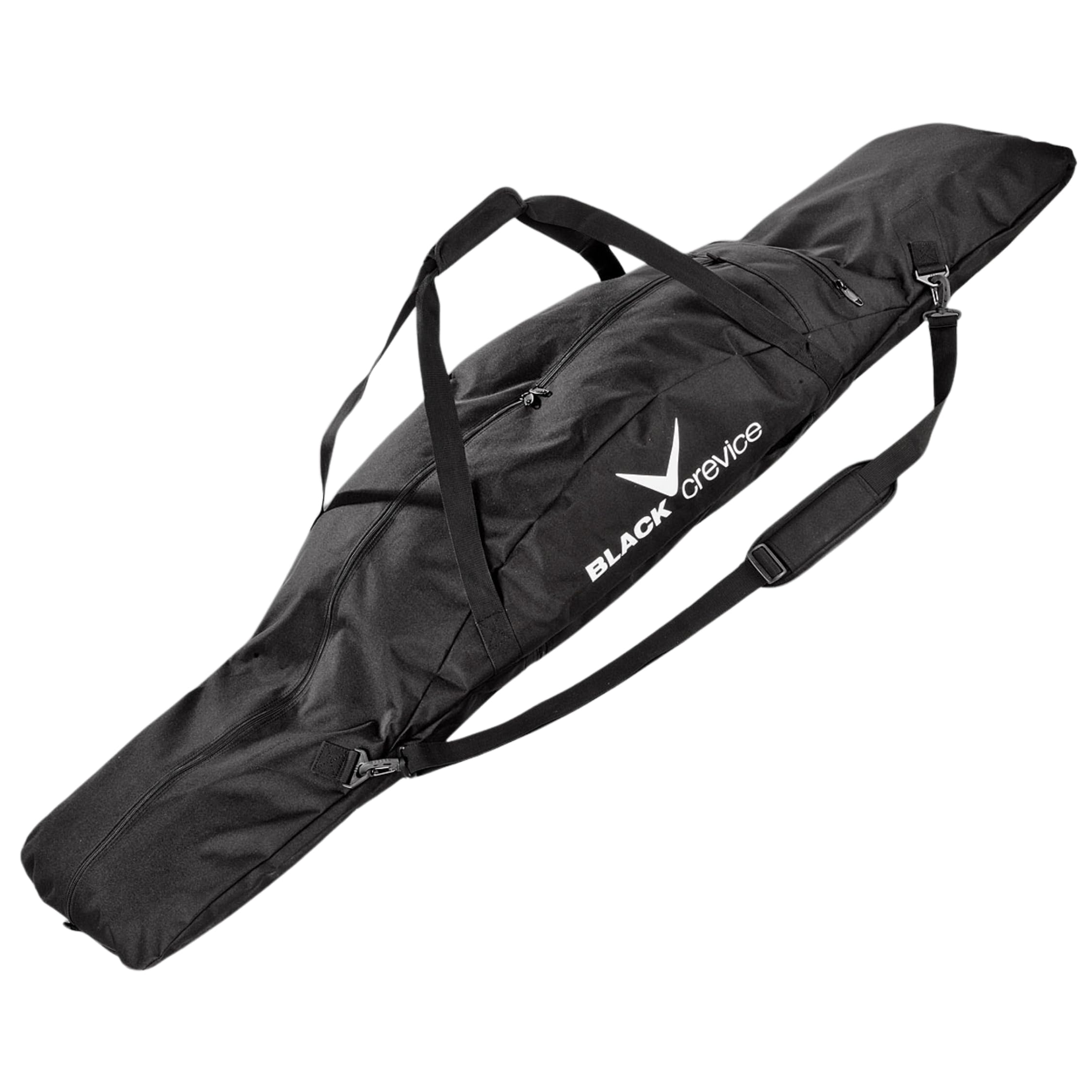 Black Crevice Snowboardtasche Powder I Snowboard-Tasche mit weiterer Außentasche I robuste Snowboard Bag mit gepolstertem Schultertragegurt & Tragegriff I Snowboad-Rucksack I 160x20x20cm