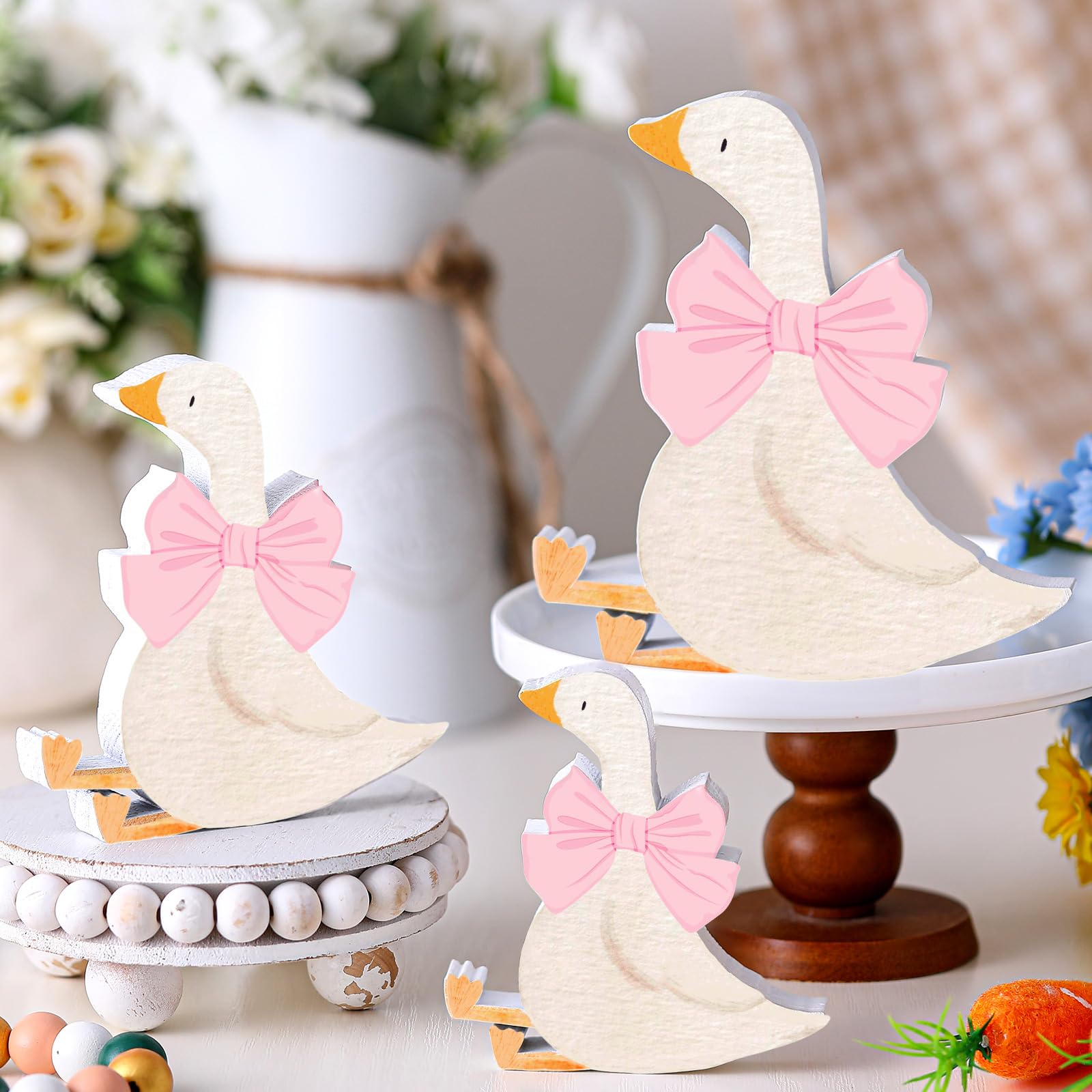 Photo 1 of ***BOWS ARE GREEN**
Lineshading 3 Pcs Silly Goose Birthday Party Decoration Pink Bow Wooden Silly Goose Baby Shower Decor Funny Table Centerpiece Gift for Party Favor Desk Tiered Tray, 5.9/4.7/3.9 Inch