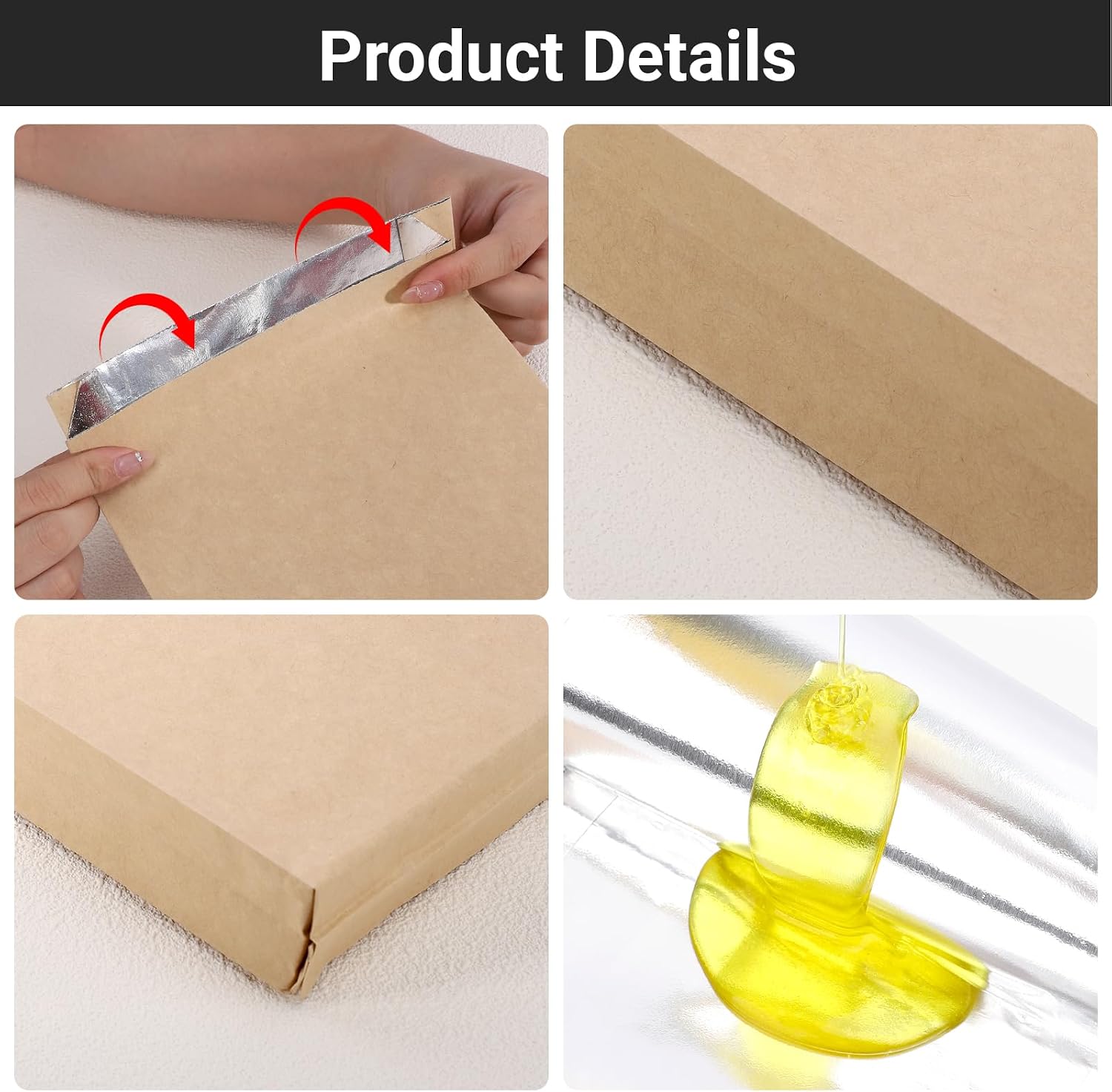EUSOAR Hamburger Wrappers Bags, 200pcs 6.3"x10.3"x1.6" Paper Foil Sandwich Bags, Aluminum Foil Bags Grease Resistant Food Storage Packaging Bag for Hot Food Hot Dog Bakery Cookies Snacks