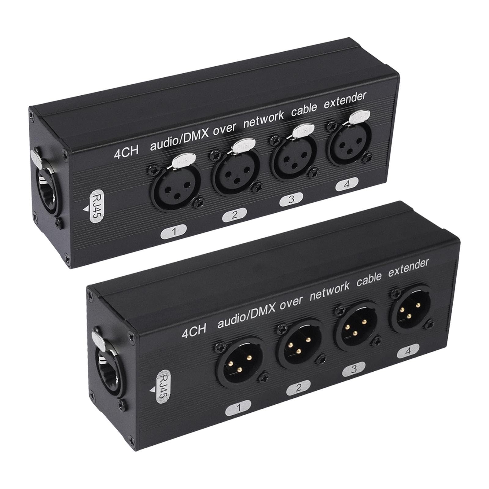 Gralara Câble Réseau Multiple 4 Broches, Portable, Polyvalent, Robuste, Mâle et Femelle sur RJ45 pour Studio D'enregistrement et Usage Domestique