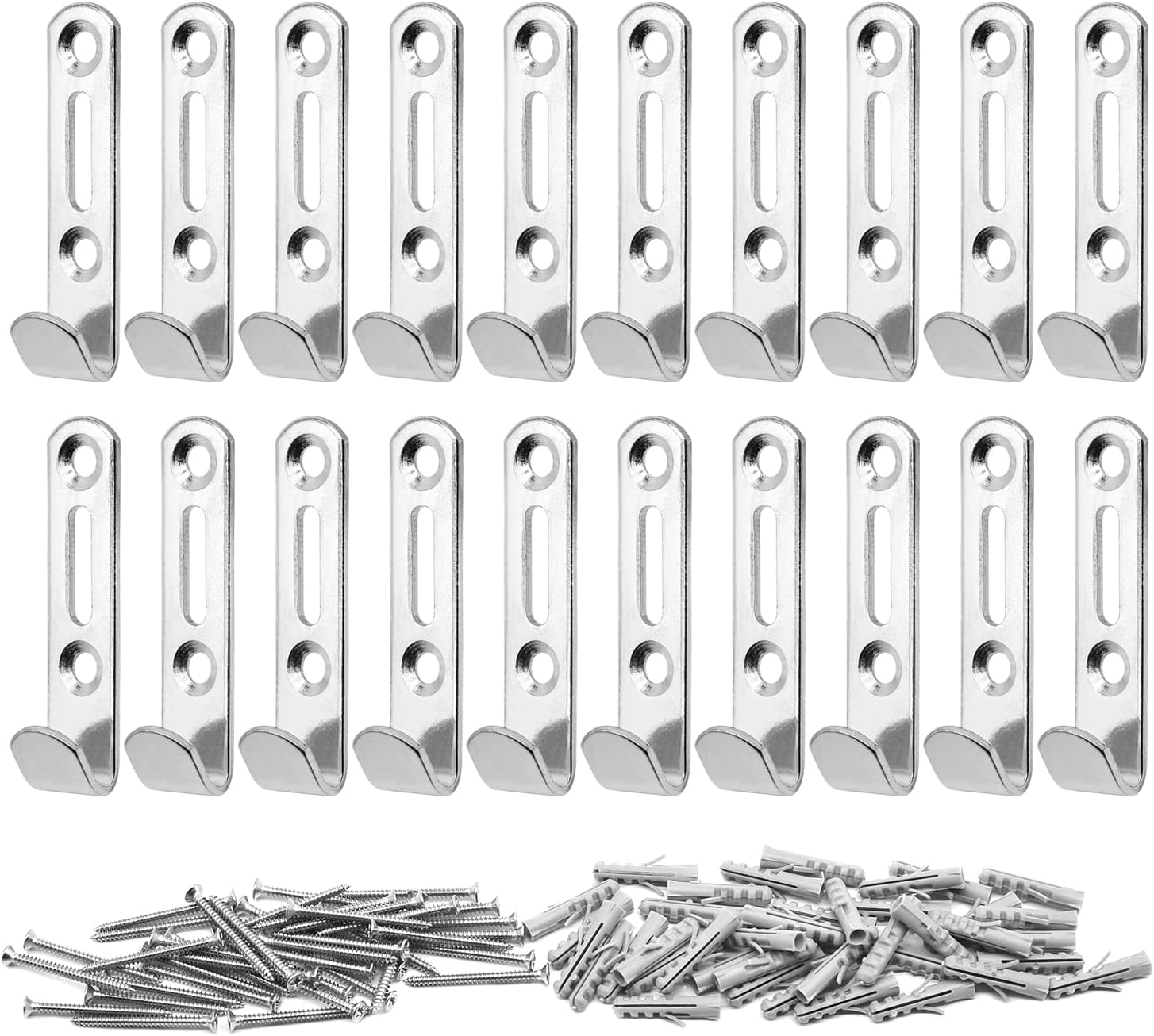 MABAHON 20set Heavy Duty J Wall Hooks Picture Mirror Hanging Hook ...