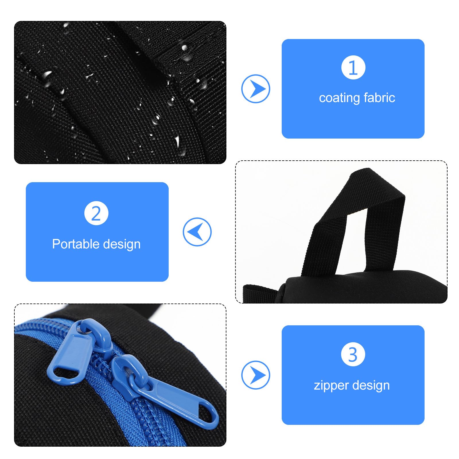 Ipetboom Borsa Porta Obiettivo per Macchina Fotografica Reflex Compatta in Poliestere Nero Cintura, per Fotografi in Movimento