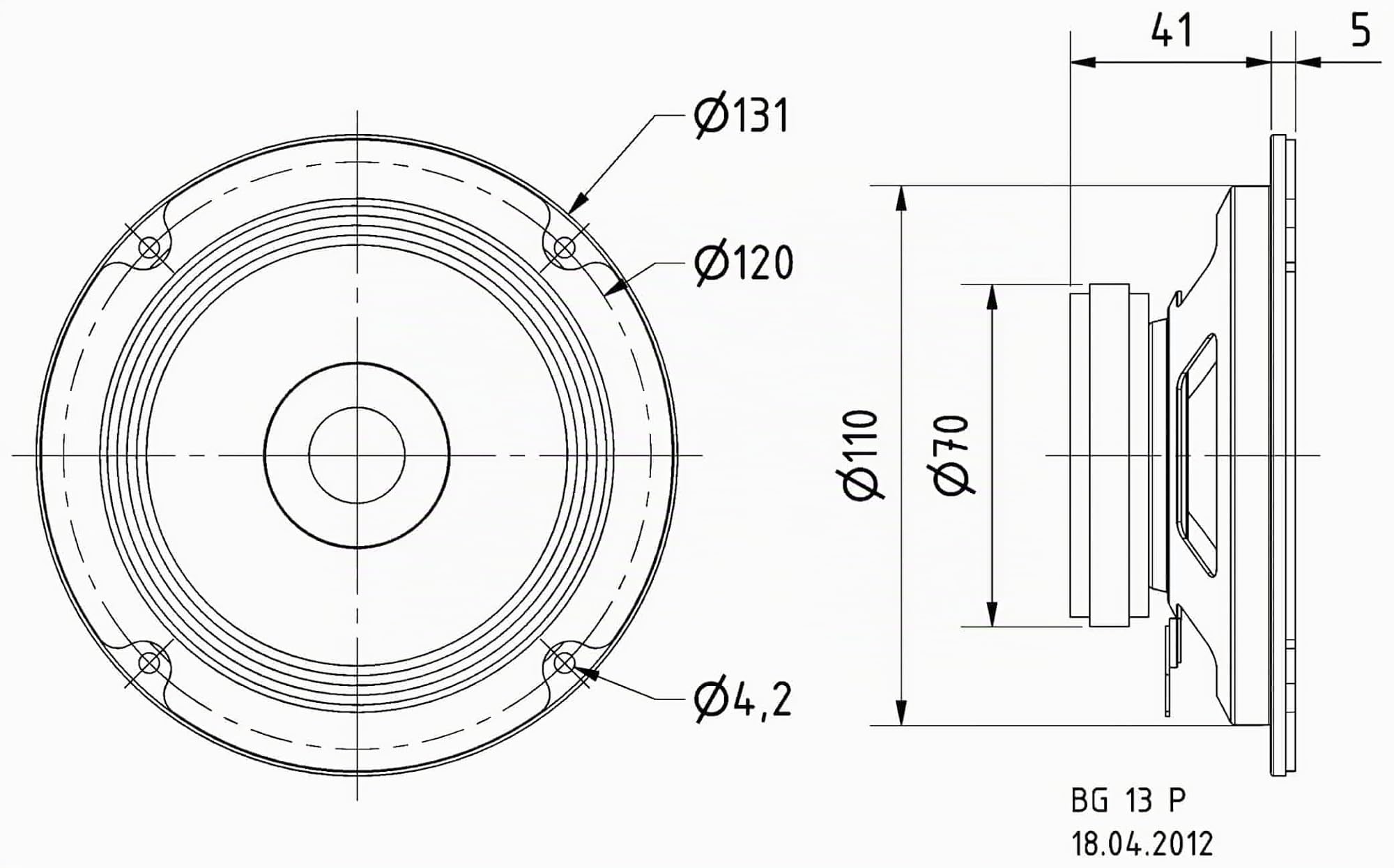 Visaton VS-BG17 – Lautsprecher (schwarz, TV/Monitor-Lautsprecher, 80 – 20000 Hz, 165 x 165 x 61,5 mm, MB 156/3)