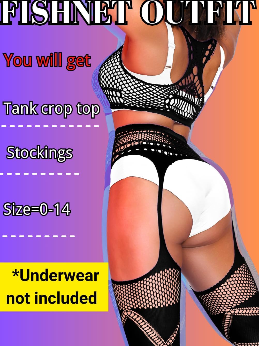 Rave Outfits For Women, Fishnet Bodysuit Glow Party Club, Dancer Stockings Fishnets Lingerie Sheer Jumpsuit Festival - Image 2