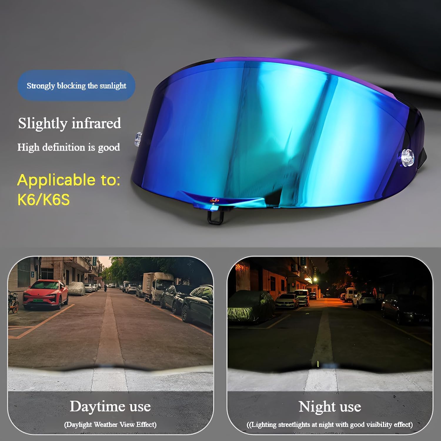 AGV K6 and K6S Visor (Sapphire Blue)