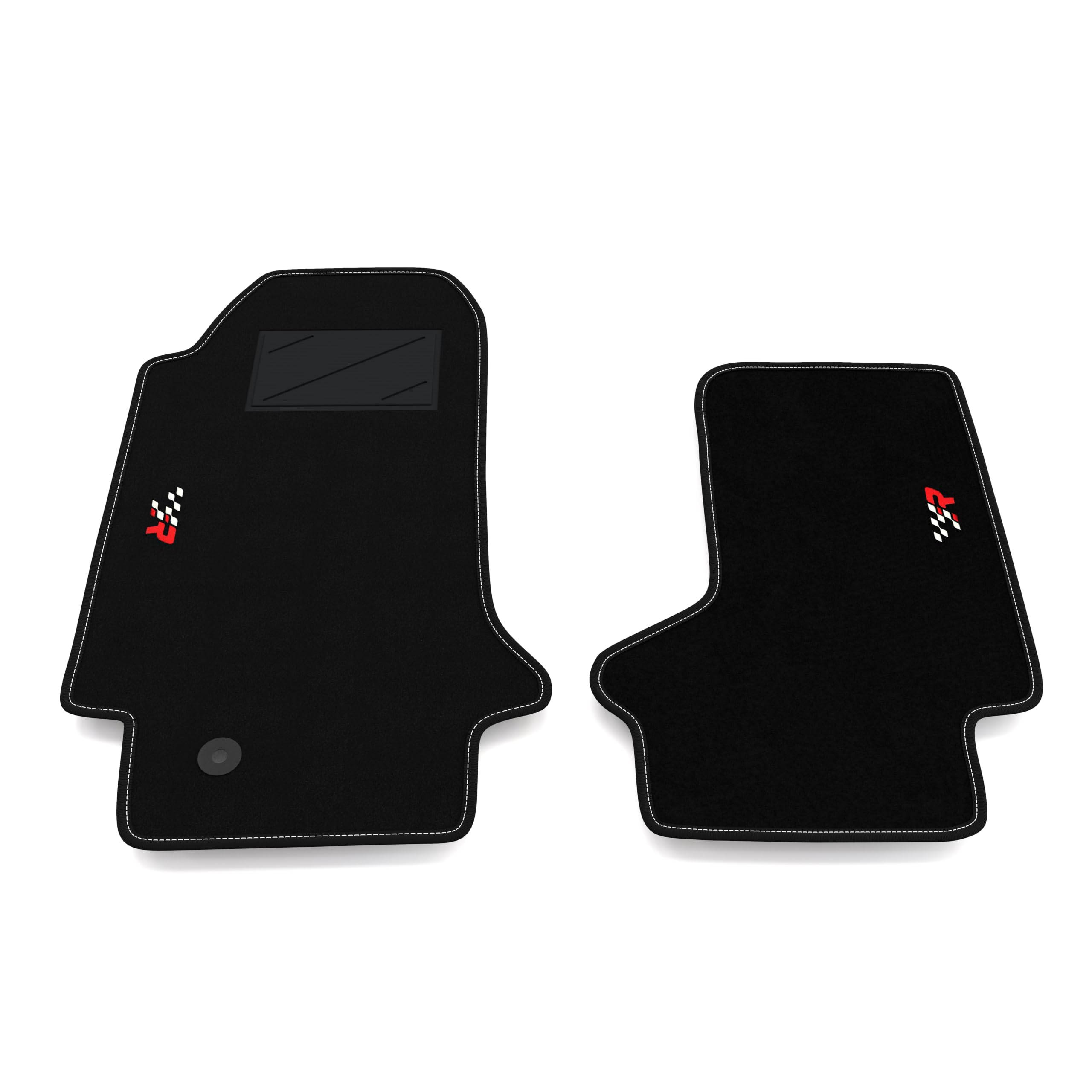 Set de Tapis de Voiture compatibles avec Opel GT 2006-2010 | Tapis sur Mesure en Moquette, Broderie R Racing, sur Mesure