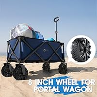 Vista 6 de PORTAL Wagon Wheels Replacement 8" Diameter X 3.4" Wide for Utility Wagon Cart