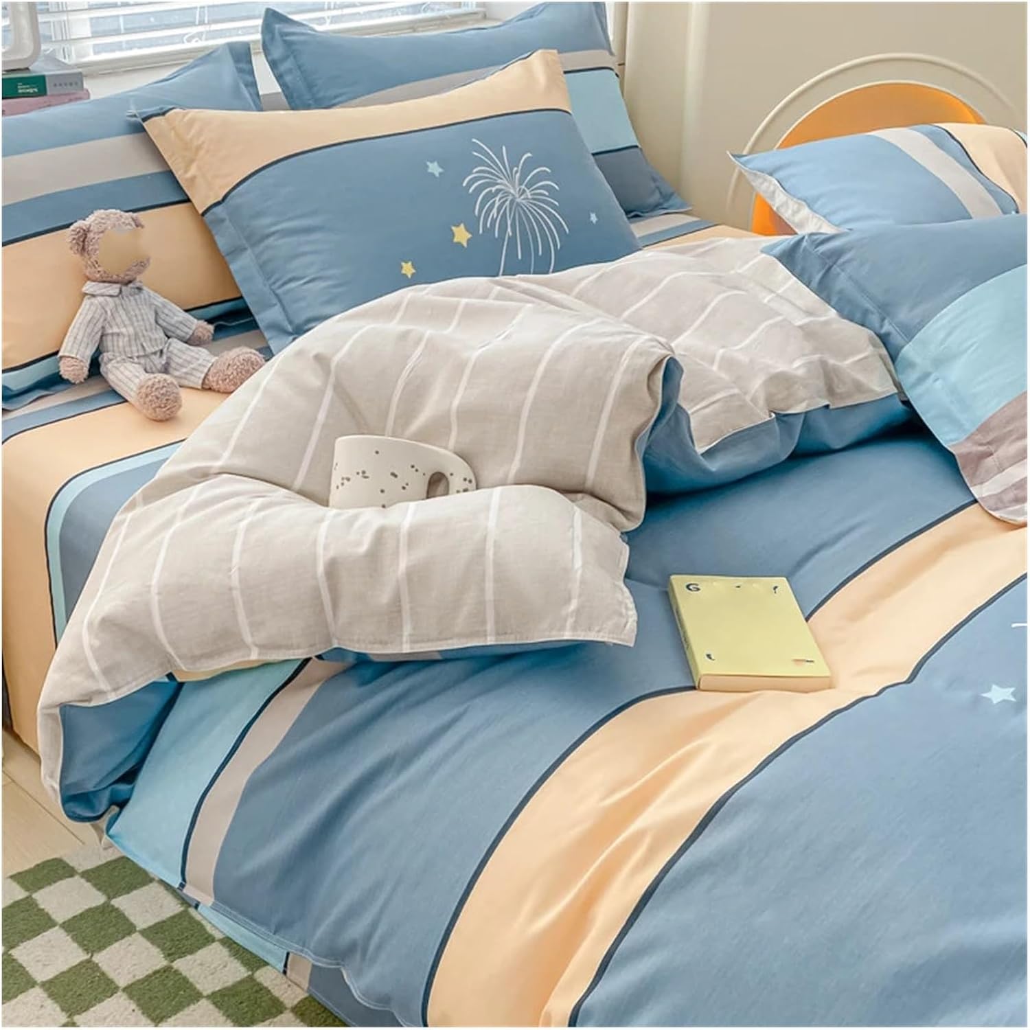 Bed, Soft and Cozy Four-Piece Set King Size Cotton Bedding Set, MM-102