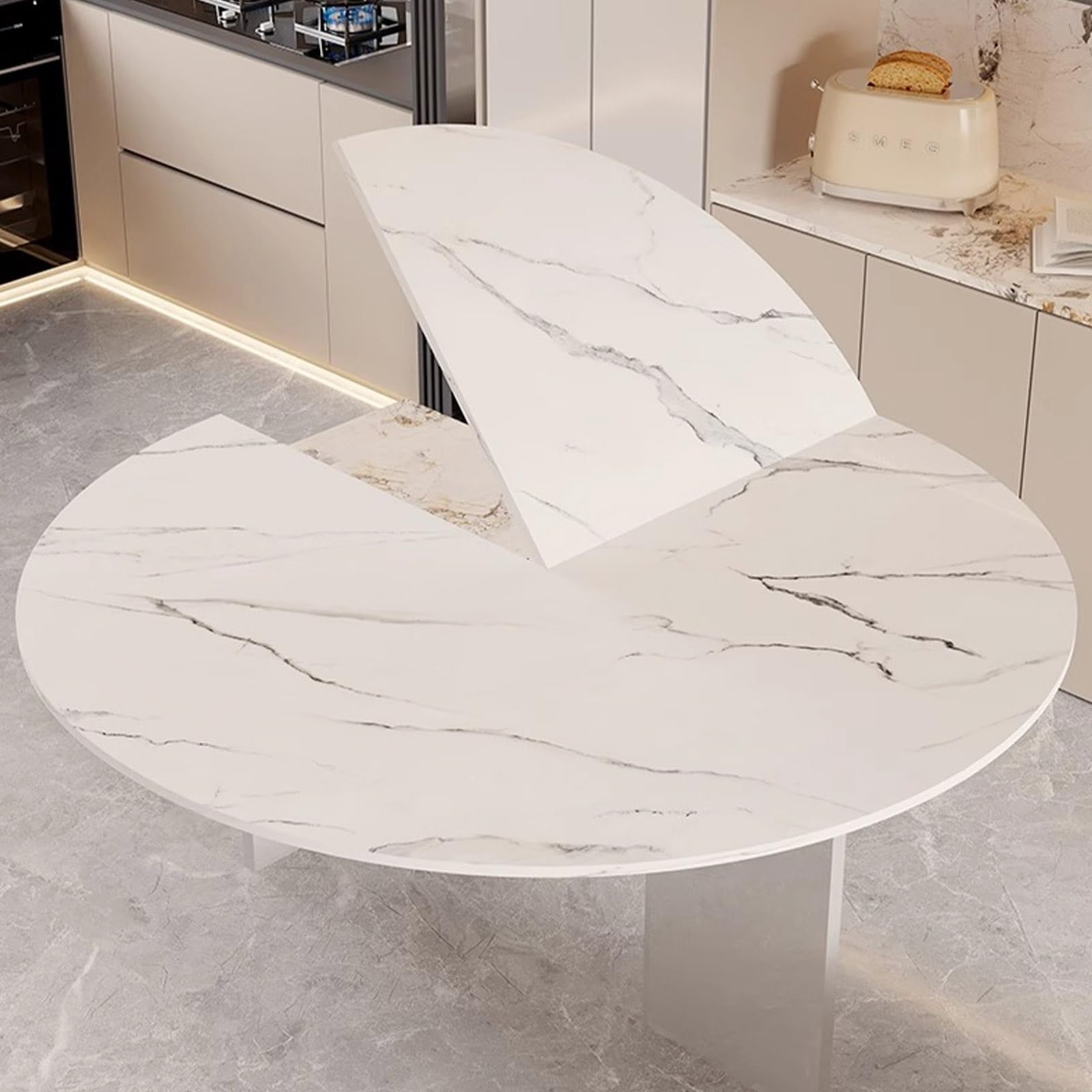 Large Round Foldable Table Top Only Wood Round Folding Table Top Extender 39in 43in 47in 51in 55in 59in 63in 67in 71in 75in 79in Space Saving Catering Banquet for Party Dining Game No Legs(Diameter:59