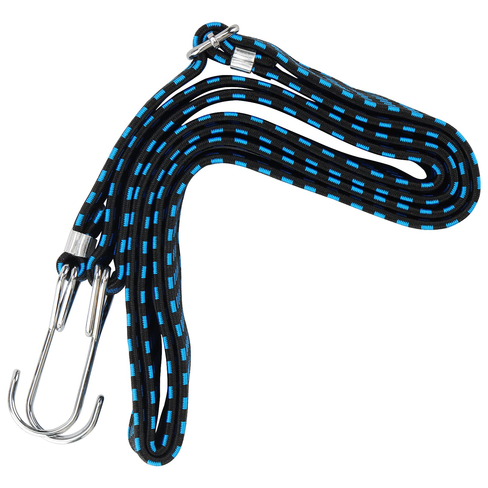 WLHFDC Lot De 5 Tendeur Elastique Avec Crochet 60CM,Elastiques Résistants,Sangle à Bagage Ou Bâches Pour Vélo, Moto, Voiture, Tente, Camping Et Remorqu,Voile D'ombrage,Tendeurs Noir