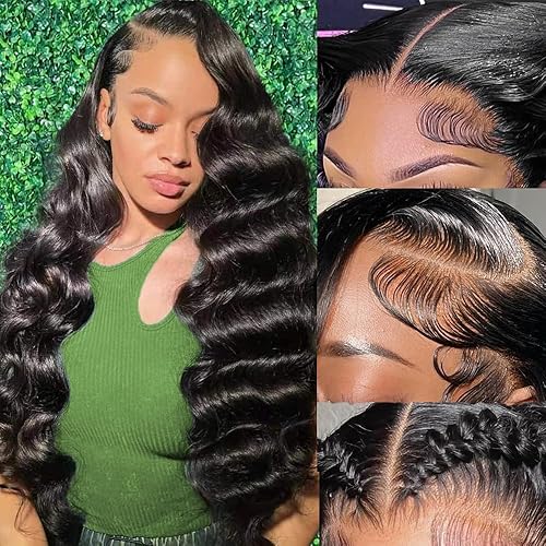 30 Inch Body Wave Lace Front Wigs Human Hair Pre
