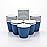 Restaurantware 8 Ounce Double Wall Disposable Coffee Cups, 25 Insulated Dark Blue Paper Cups with Ripple Wall Design, Lids Sold Separately for Hot Drinks like Tea, Hot Chocolate, and More