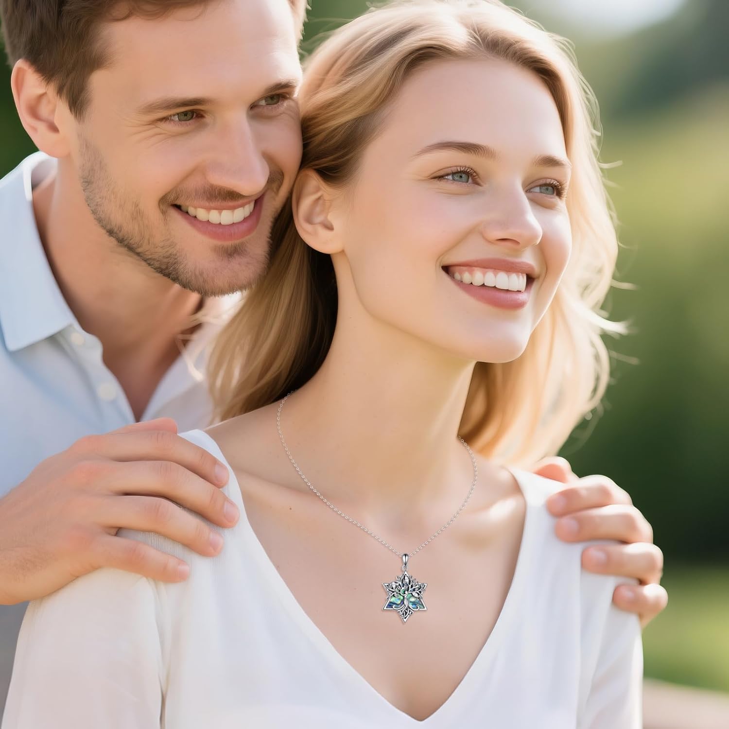 YAFEINI Crystal Tree of Life/Star of David Necklace S925 Sterling Silver Tree of Life Pendant Necklace Family Tree Jewelry Gift For Women Female Mother Wife - Image 5