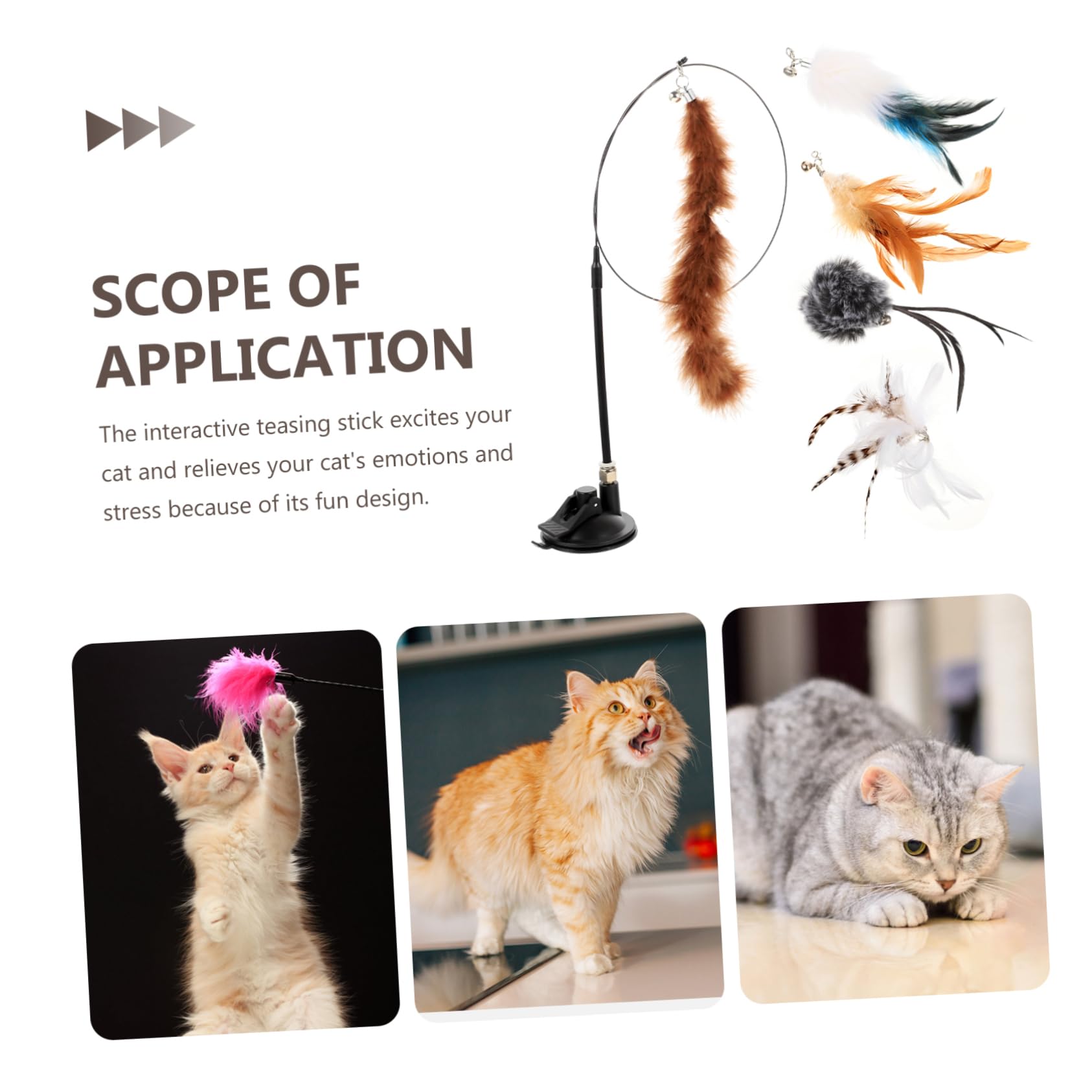 POPETPOP Lot De 4 Jouets Interactifs pour Chats en Peluche pour Jouer Seul 6 Pièces X 4