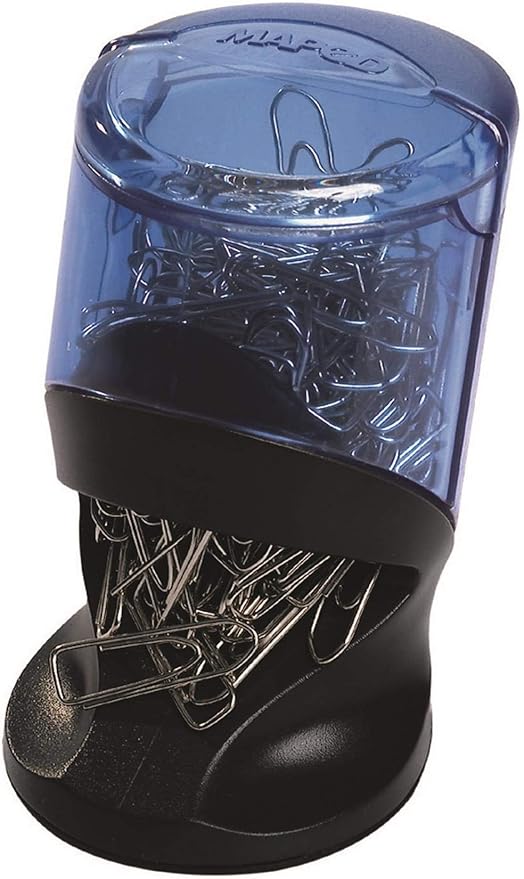 Maped Ergonomic Paper Clip Dispenser with 100 Paper Clips, Black