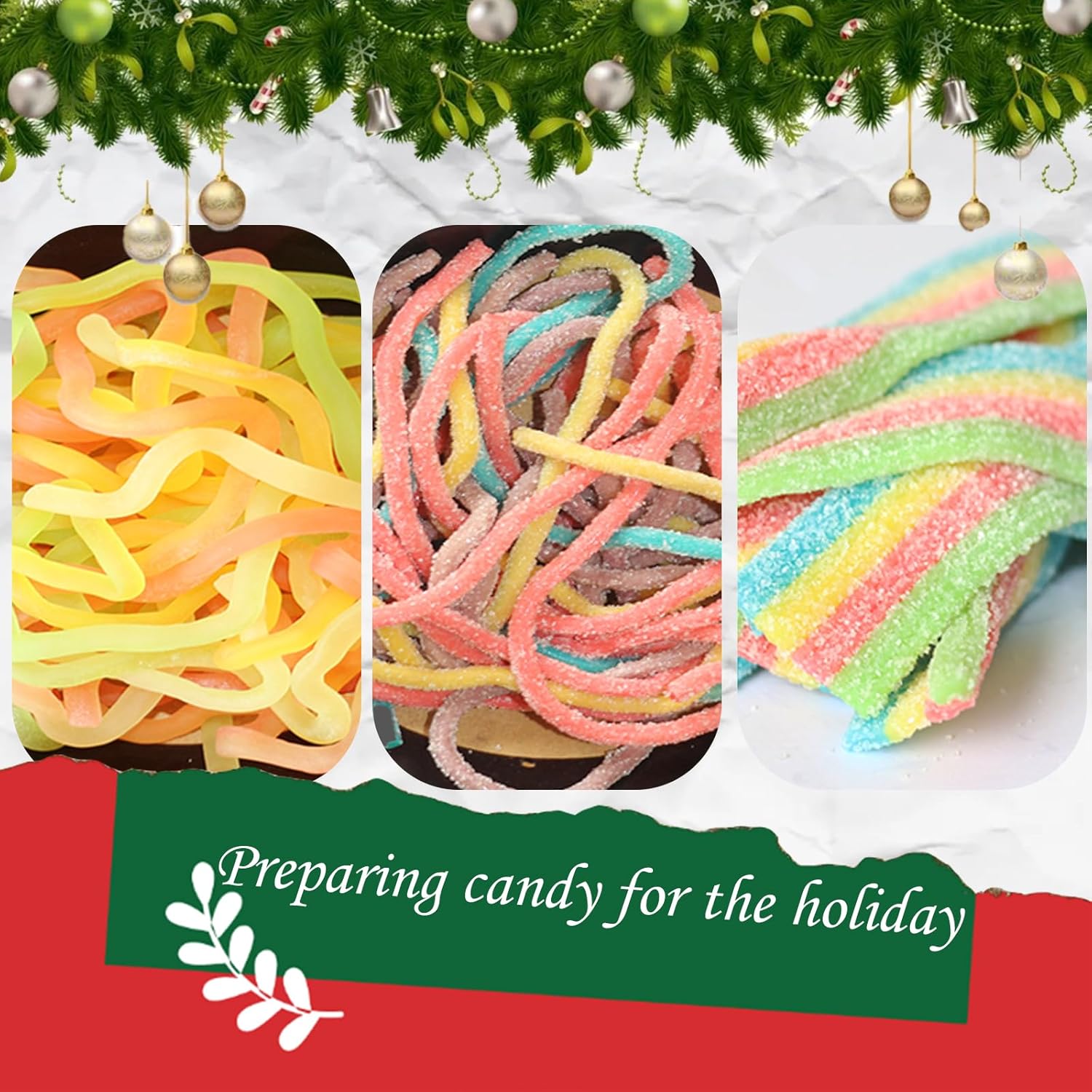 Sour Belts Gummy Candy 3-Pack | Ribbon Chew Candy 9.7oz | Assorted Fruit Flavors | Individually Wrapped