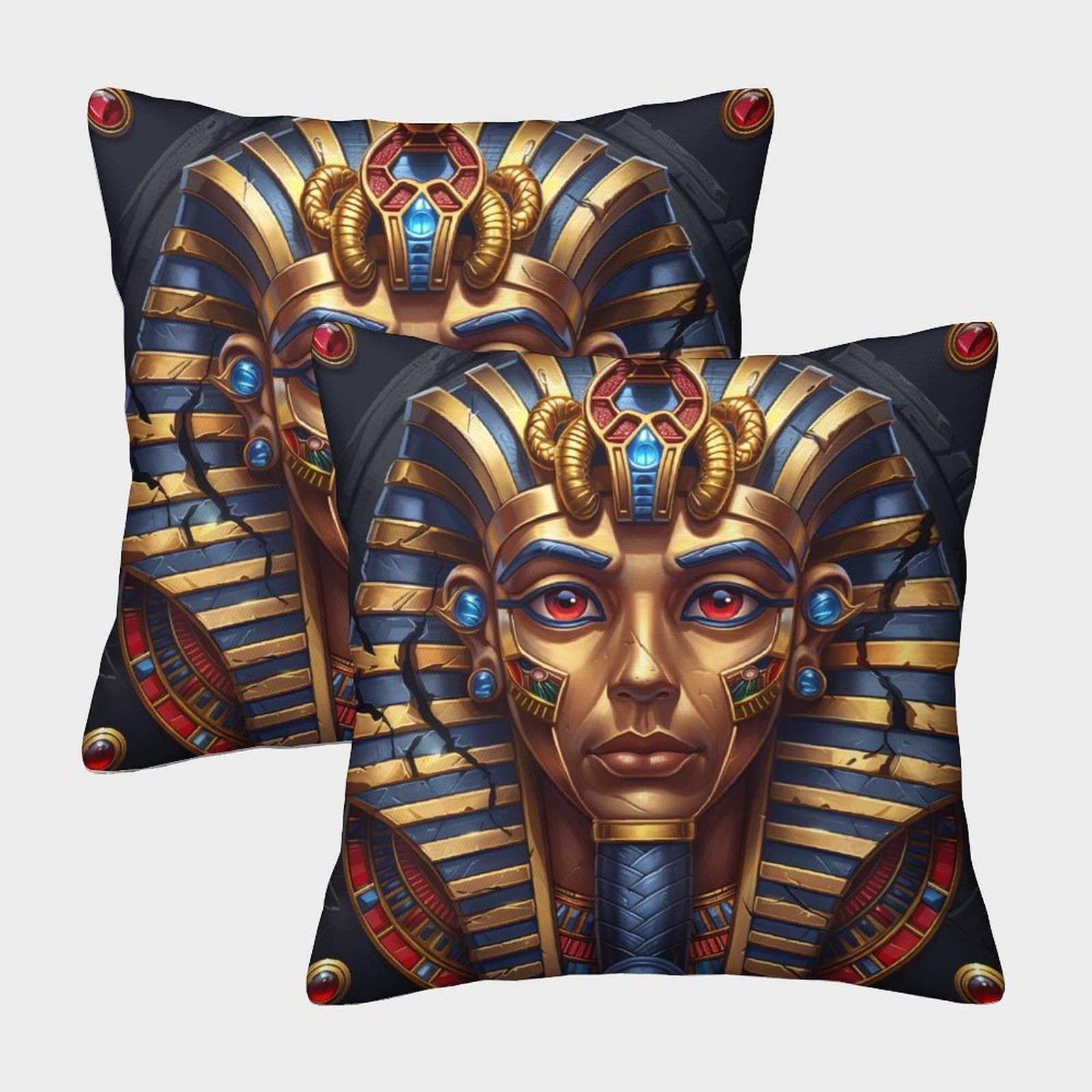 kaiyun 2 Pack Pharaoh Pillow Case Home Decoration Sofa Cushion Cover 40x40cm