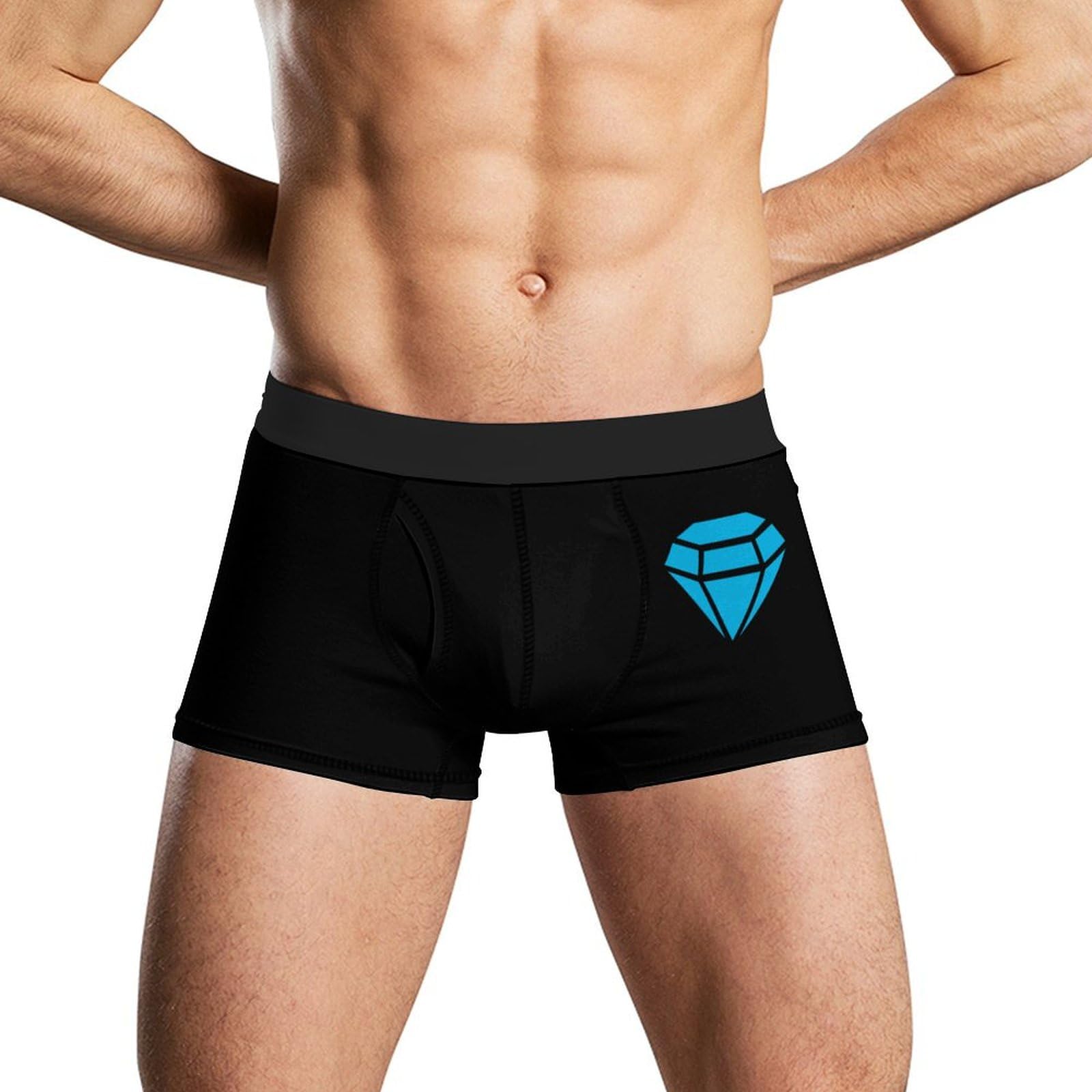 Fwjzdsp Unisex As Pic Diamond Men's Boxer Briefs Soft Lightweight Underwear Stretch Trunks