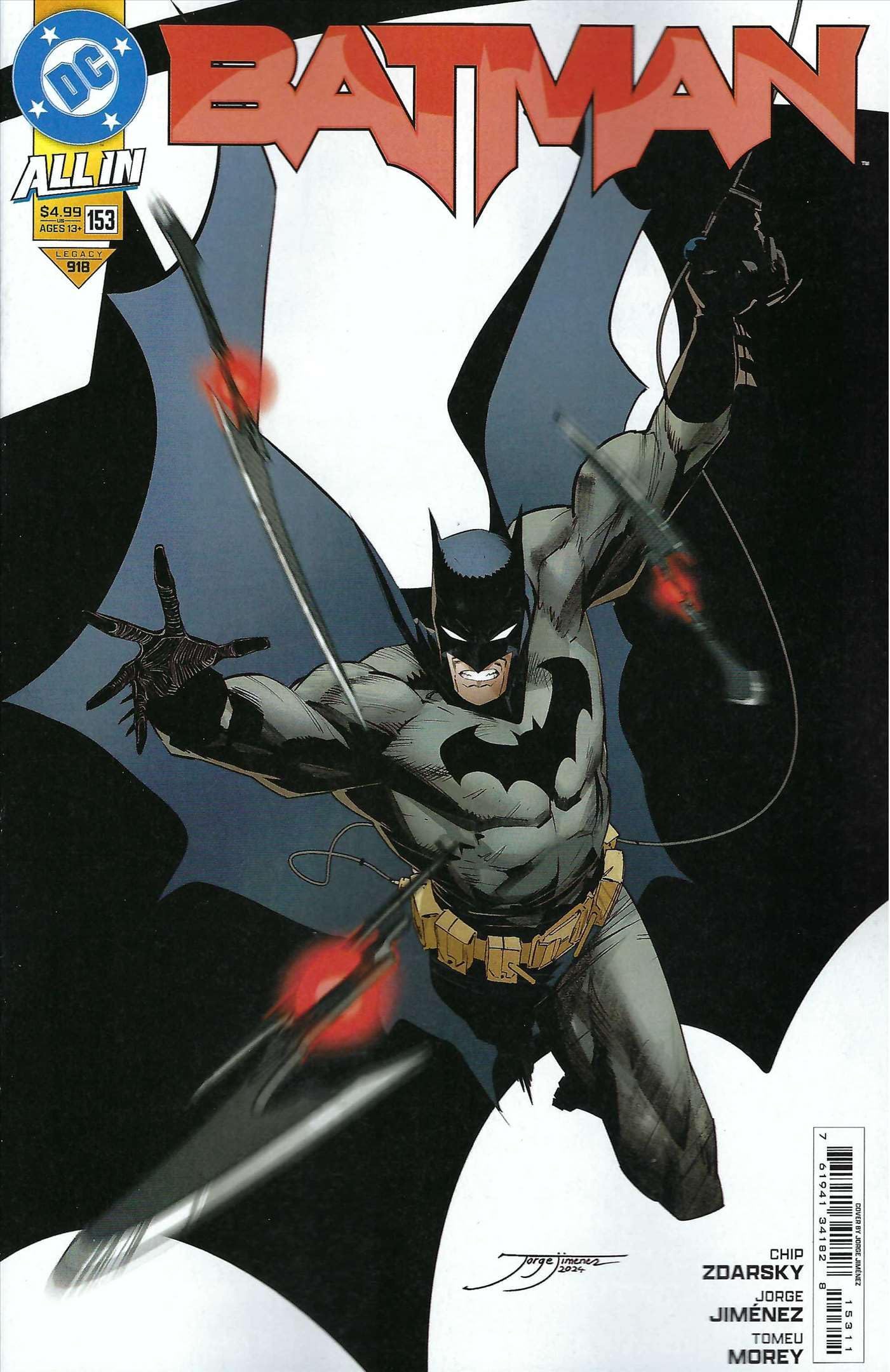 Batman (3rd Series) #153A VF/NM ; DC comic book | 918 All In Chip Zdarsky