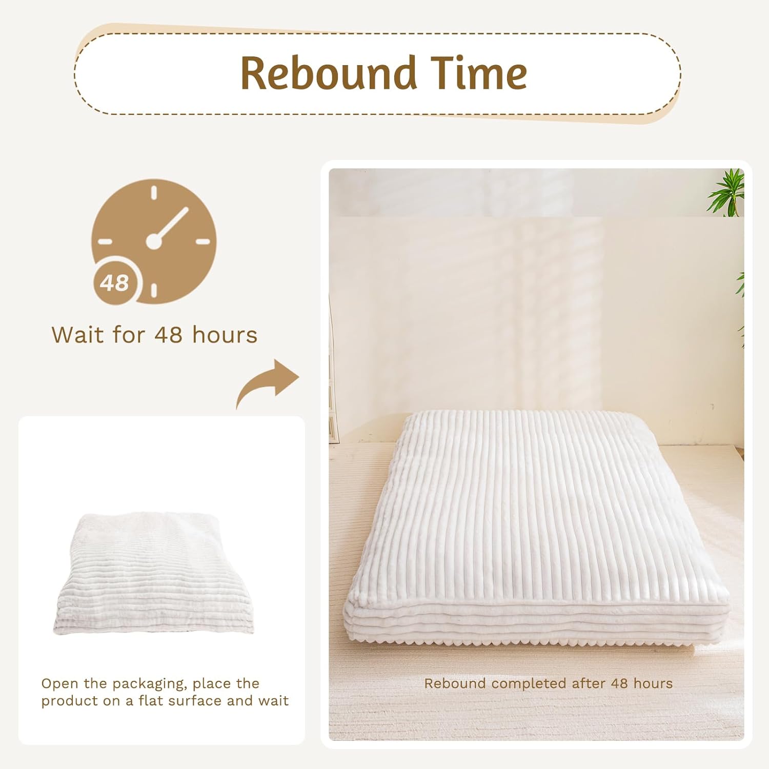 YOSHOOT 6 Inches Futon Mattress Full Size, Thick Futons Sofa Bed Couch, Floor Mattress for Adults, Shredded Foam Filling(Frame Not Included), Medium Firm