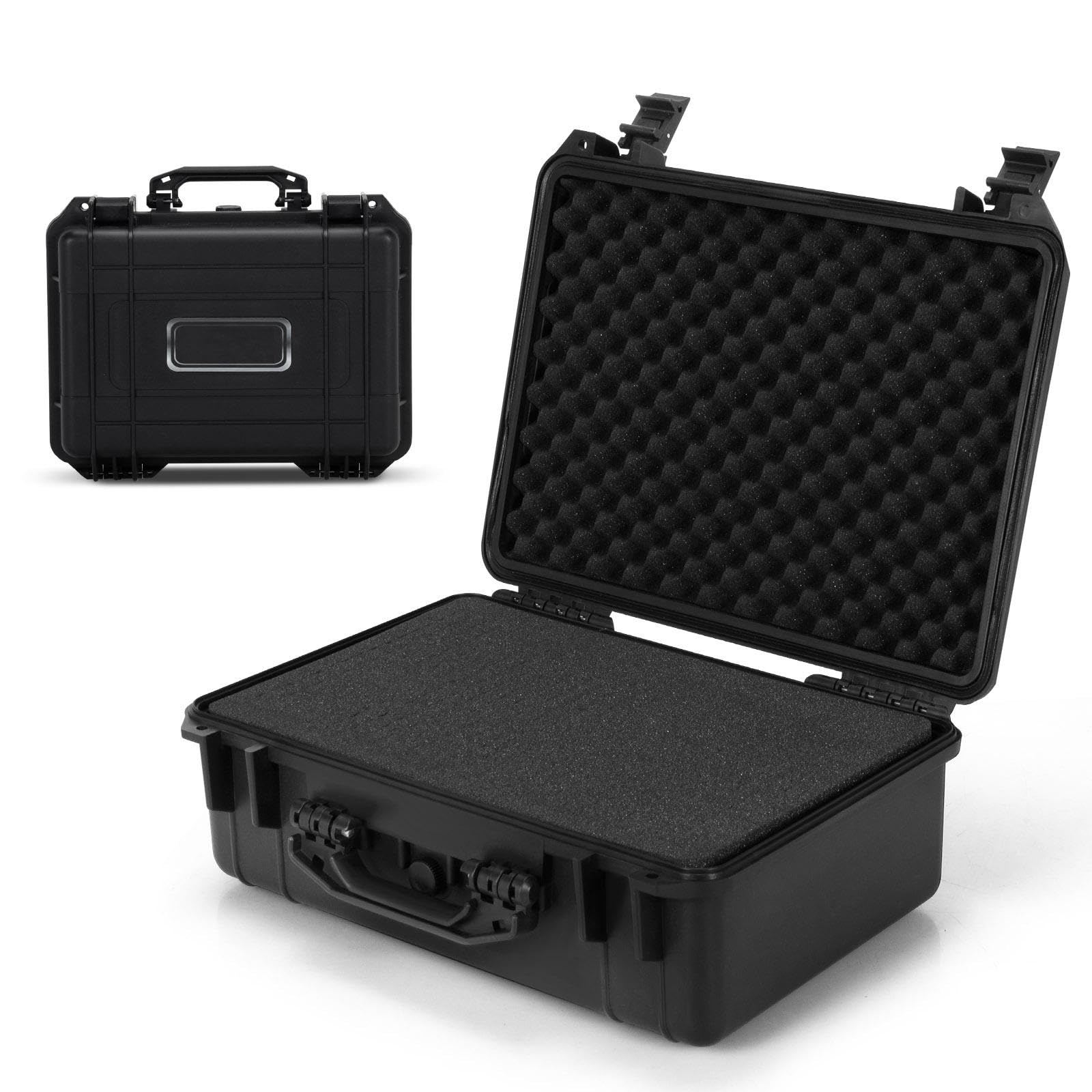 SOARS Valigetta portaoggetti, custodia impermeabile con schiuma adattabile e valvola di compensazione della pressione, scatola di immagazzinaggio macchina fotografica, per attrezzi, Gopro, obiettivi e