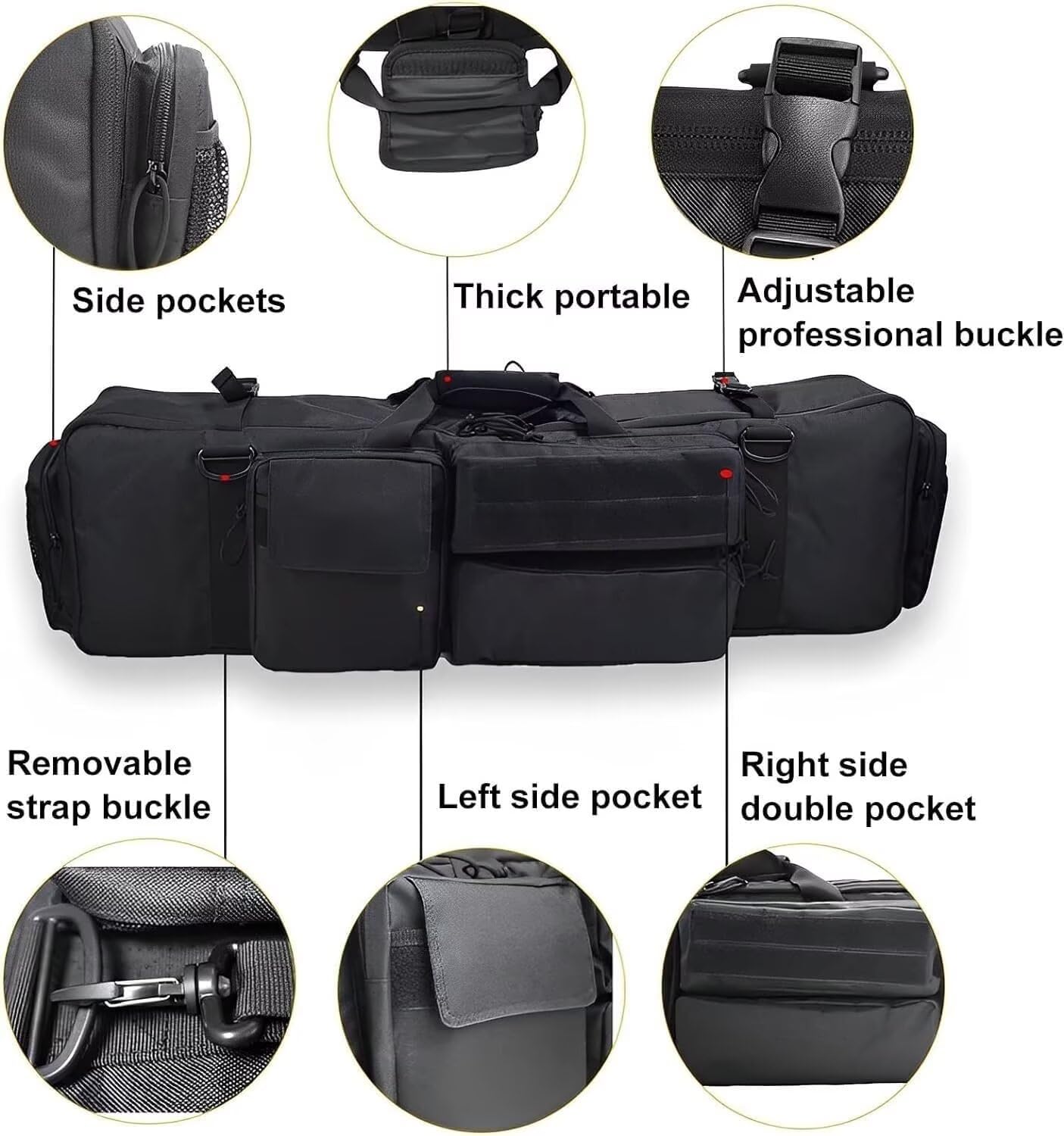 Genérico Funda Escopeta Funda Rifle con Visor Acolchada 100 cm Funda Carabina Mochila Táctica para Caza y Pesca al Aire Libre
