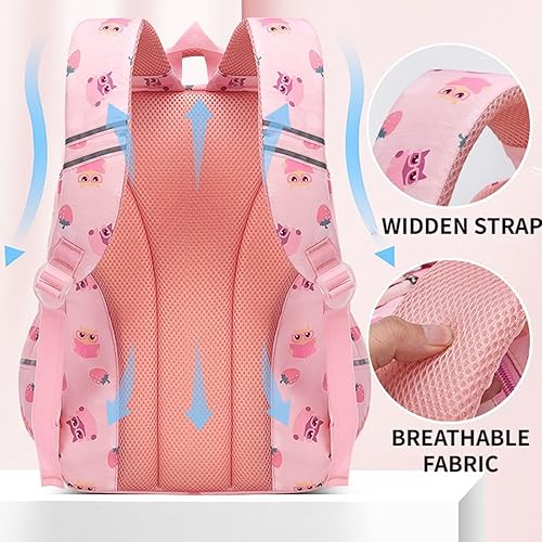 Miniatura 3 de Mochila Kawaii con bonitos accesorios para portátil de 15.6 pulgadas, mochila de viaje casual, bolsa estética para regalo de nuevo semestre, 01-rosa