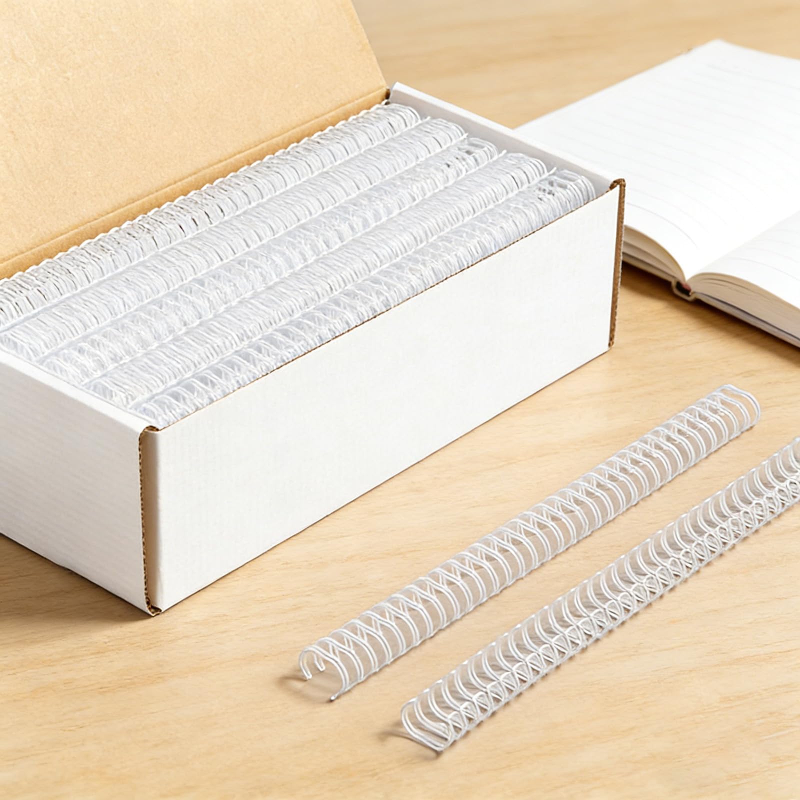 Lot de 100 anneaux de reliure professionnels en métal robuste pour fournitures scolaires 23 trous, 24 trous ou 34 trous