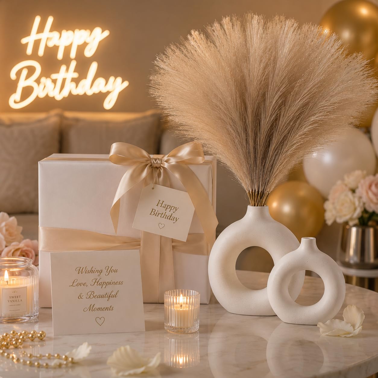 Pampas Grass Set - Realistic Boho Flowers -2