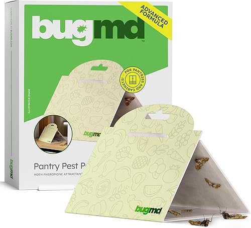 Miniatura 7 de BugMD Patrulla de plagas de despensa (18 unidades, blanco) - Trampas para polillas de cocina, trampa para polillas de despensa, trampa de insectos,